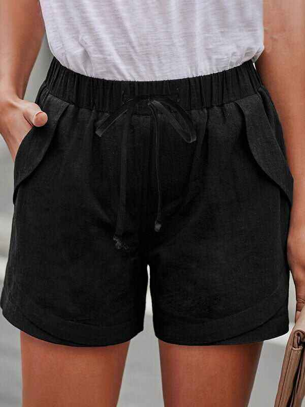 Solid Color Casual Shorts