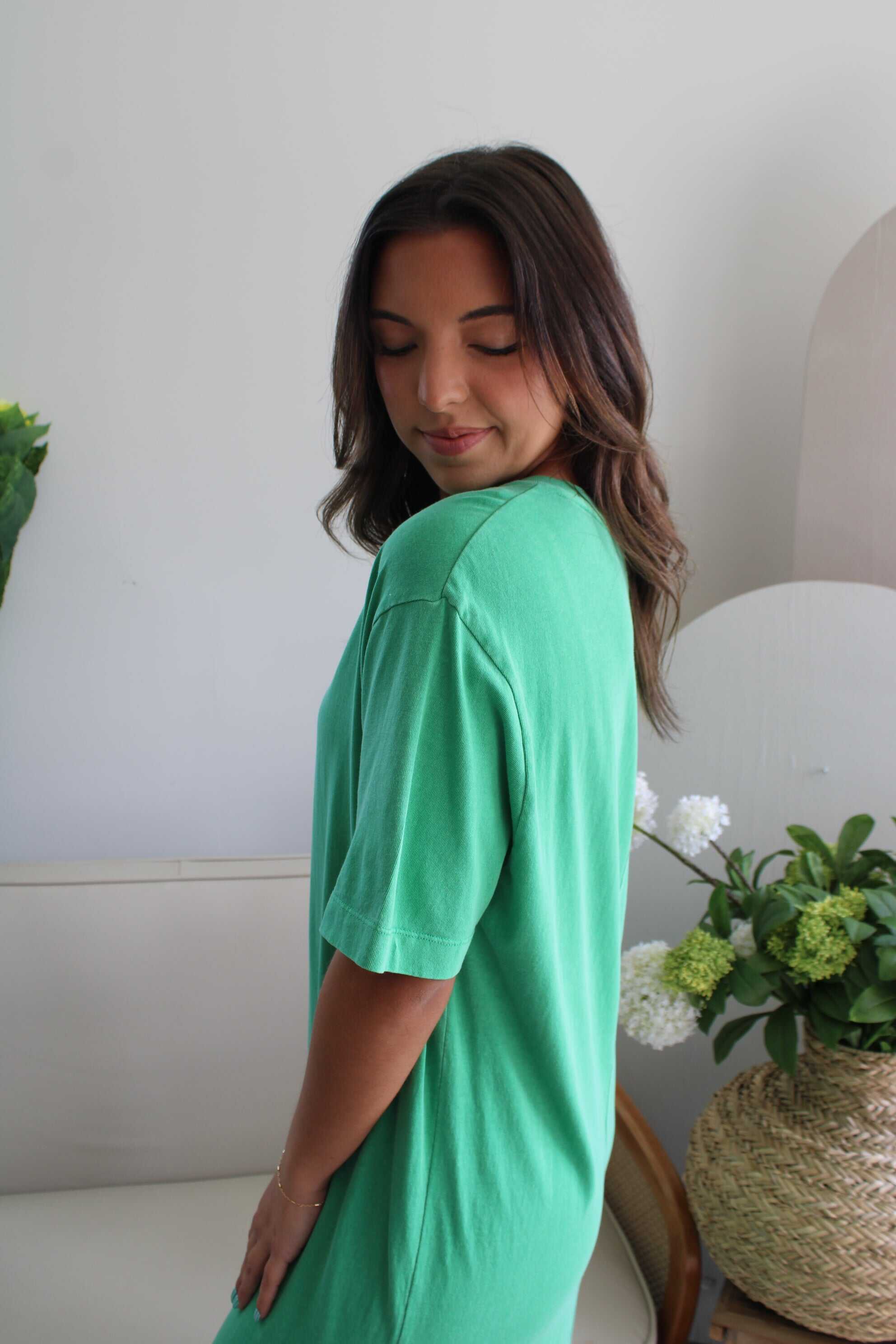 After Sunset T-shirt Dress • Green