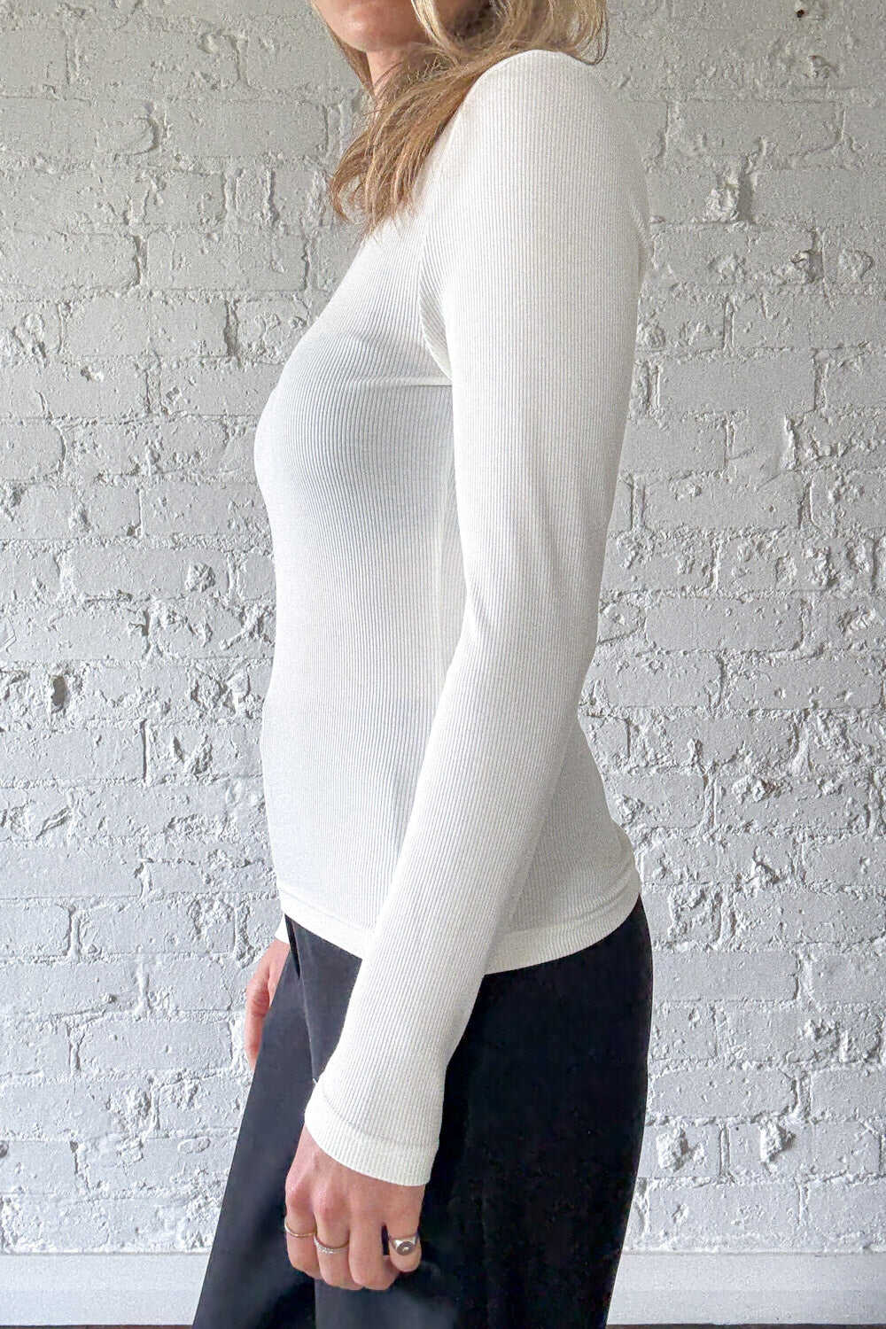 Classic Long Sleeve Rib Tee