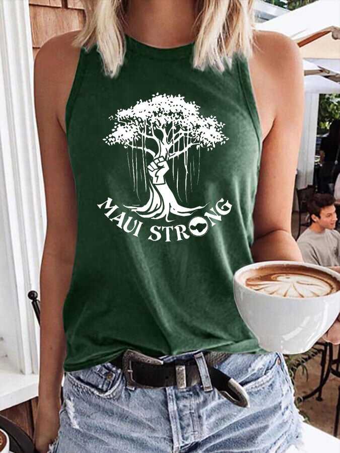 Women's Maui Strong Print Sleeveless Tank Top