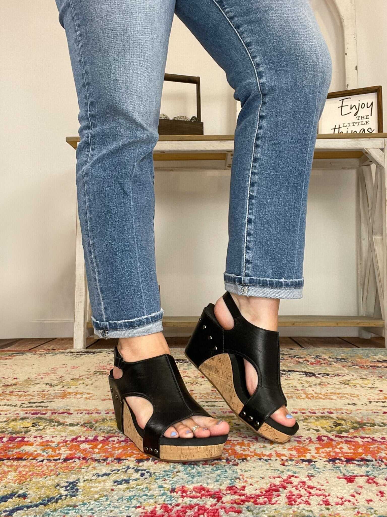 Corky's Footwear Tiffanee Wedge Sandal - Black