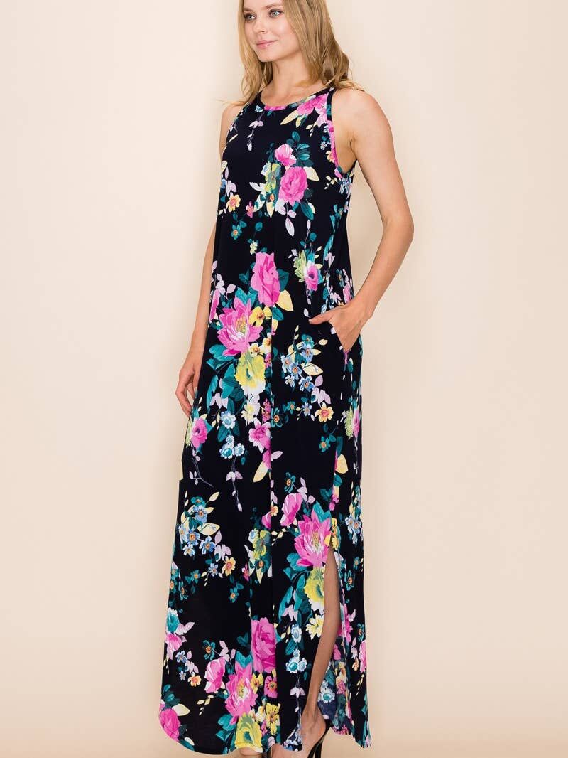 Sleeveless Floral Maxi Dress