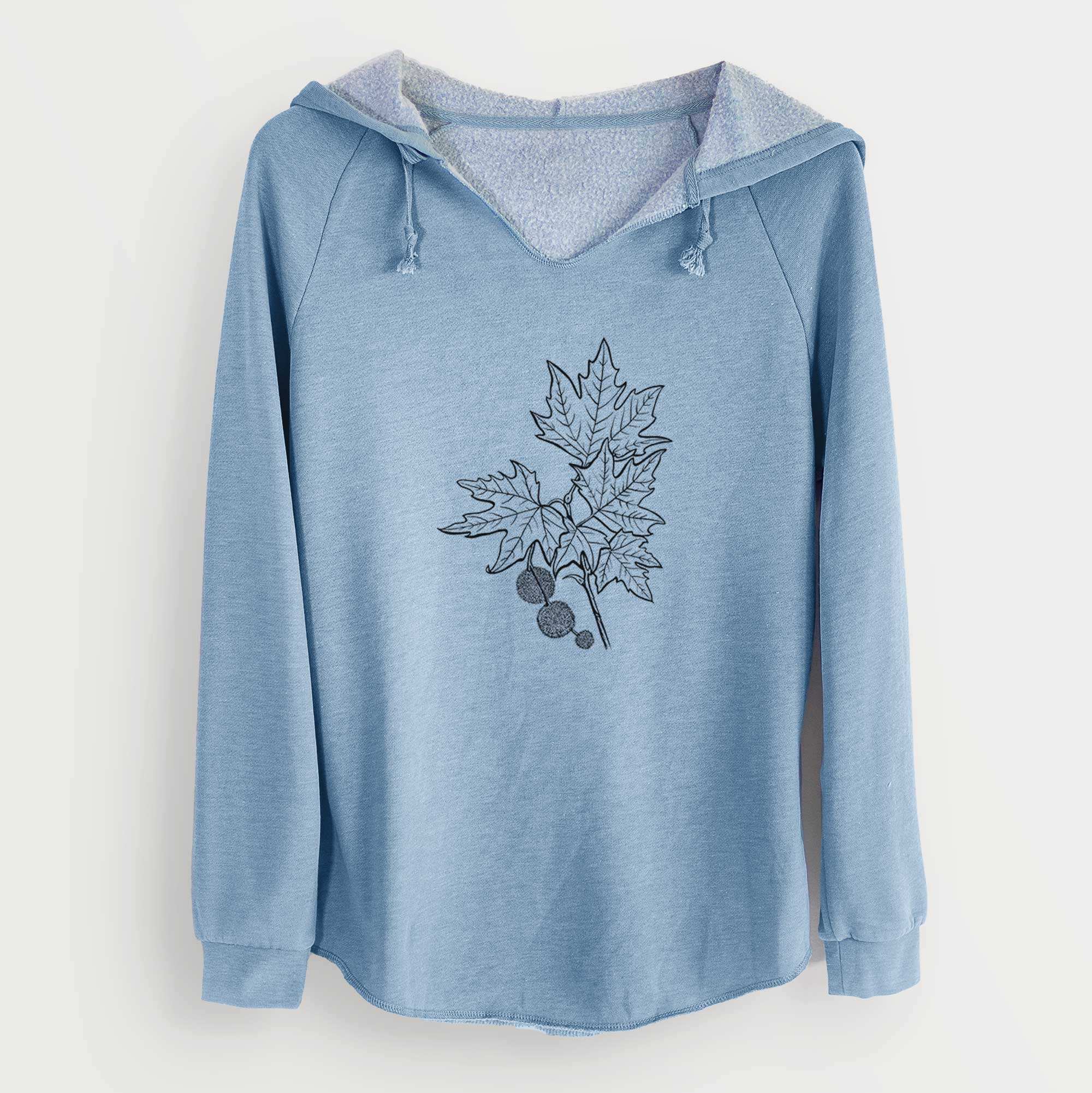Platanus Orientalis - Oriental Plane Tree Stem with Leaves - Cali Wave Hooded Sweatshirt