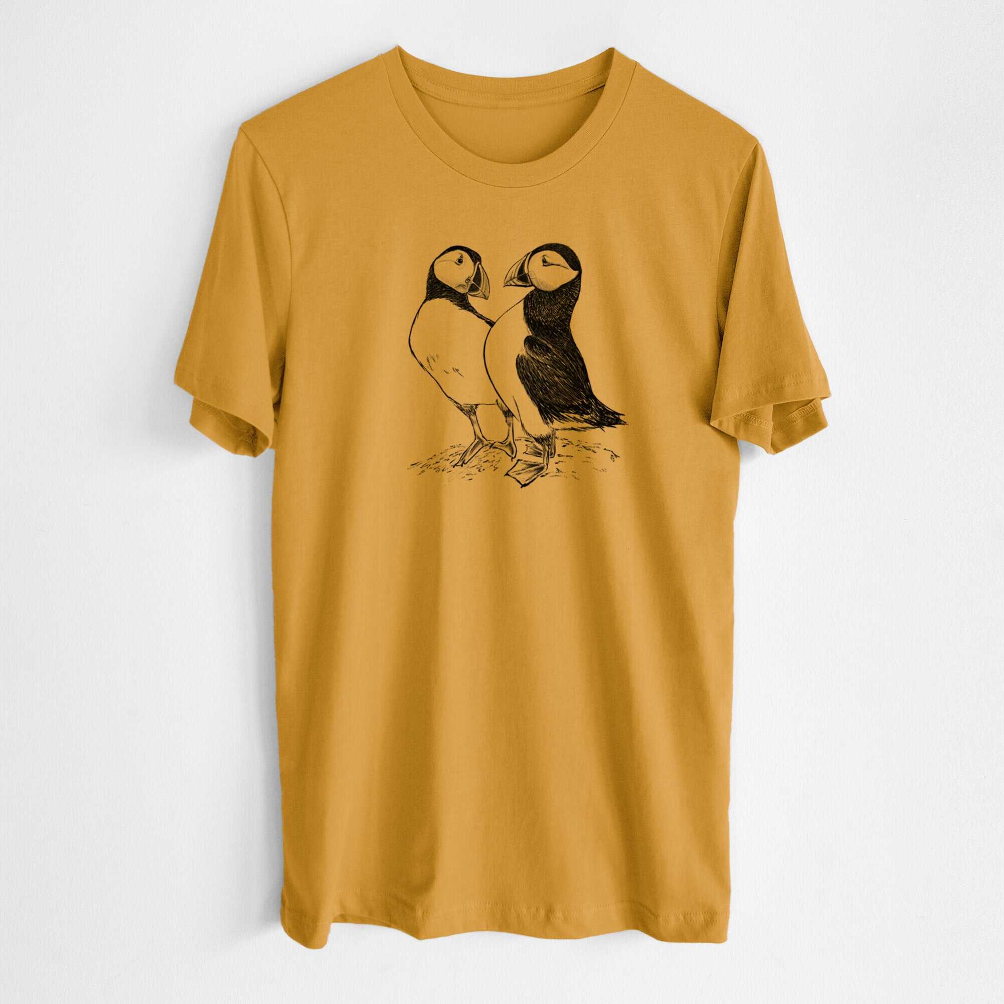Atlantic Puffins Pair - Fratercula arctica - Lightweight 100% Cotton Unisex Crewneck