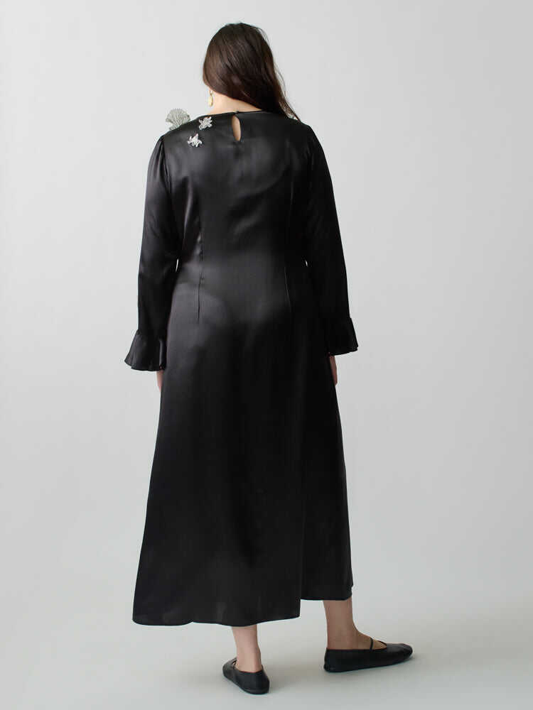 Yoko Embellished Silk Dress