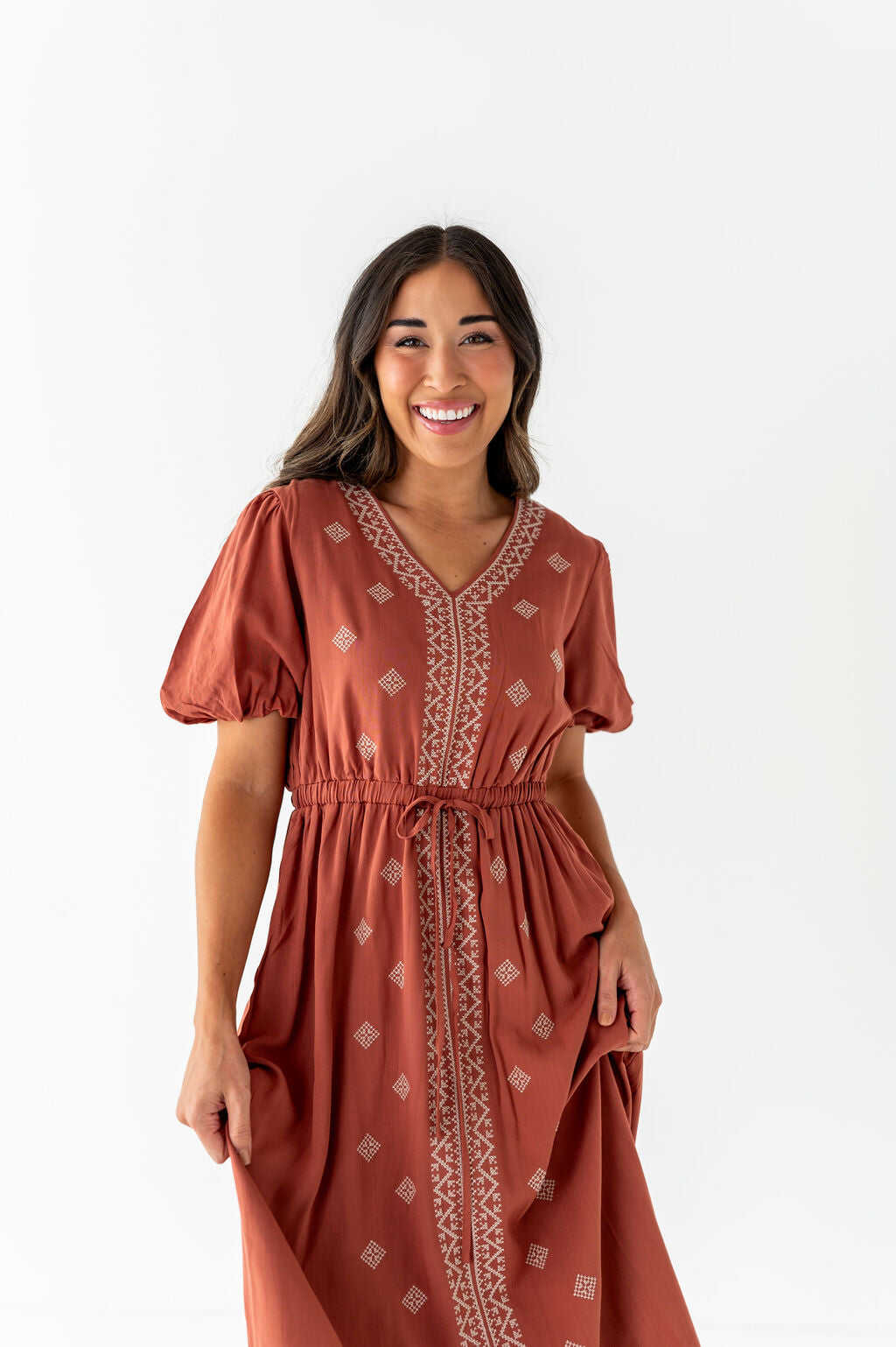 Colleen Embroidered Dress - Size 1X, 2X, & 3X Left