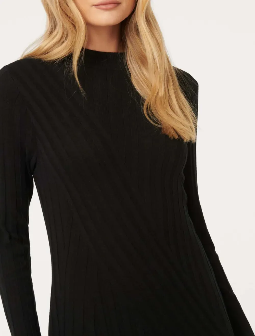 Rib Transfer Midi Dress