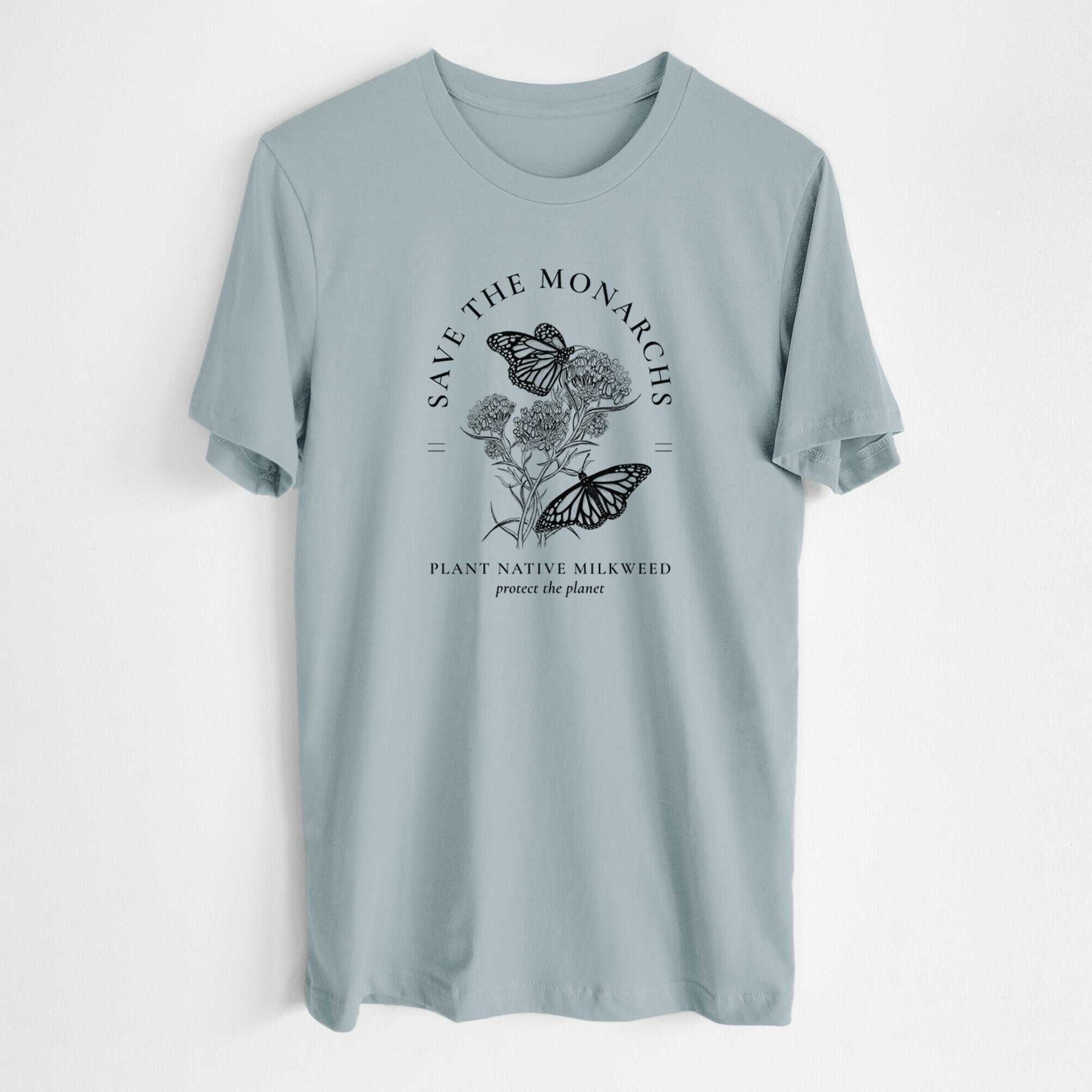 Save the Monarchs - Plant Native Milkweed - Lightweight 100% Cotton Unisex Crewneck