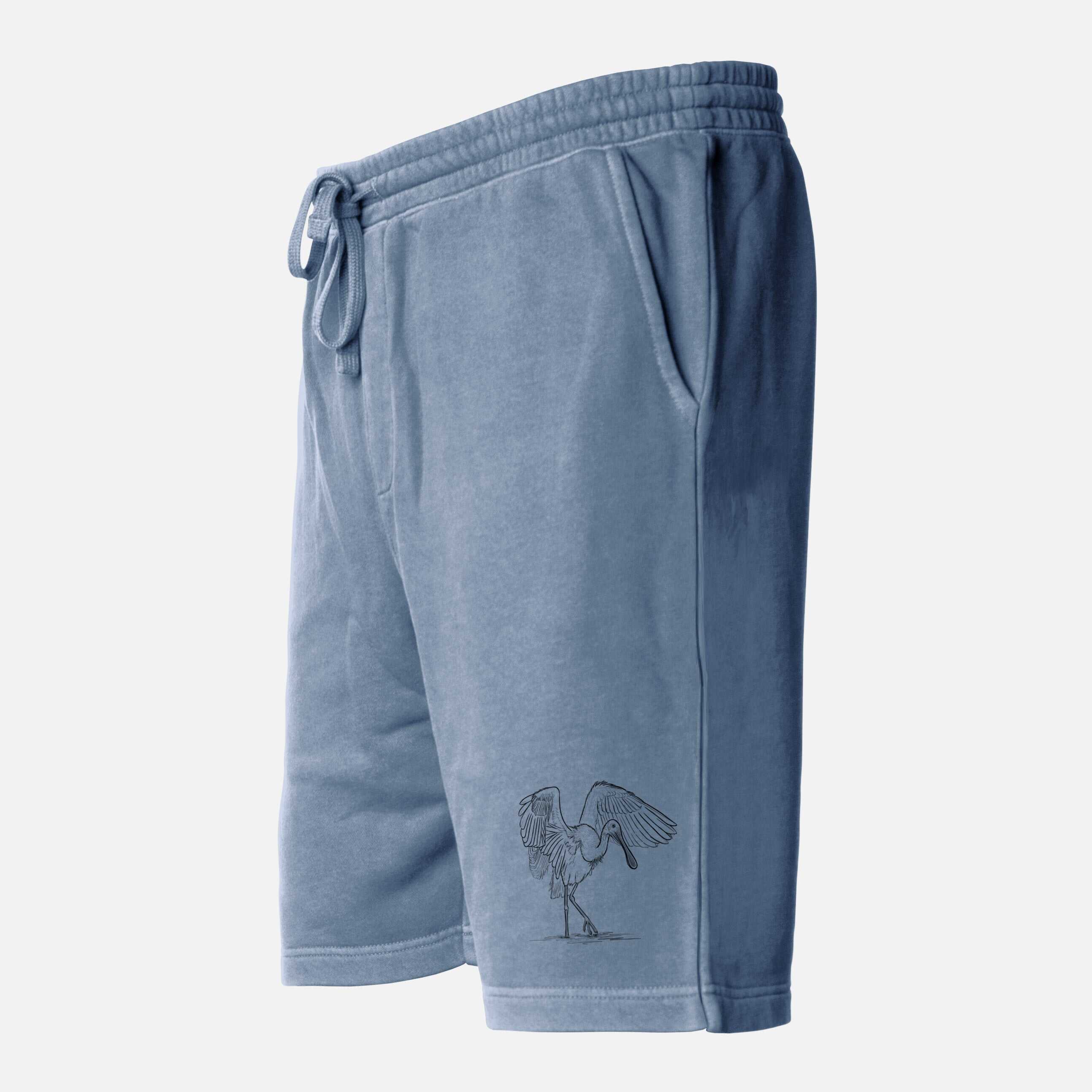 Roseate Spoonbill - Platalea ajaja - Unisex Pigment Dyed Shorts