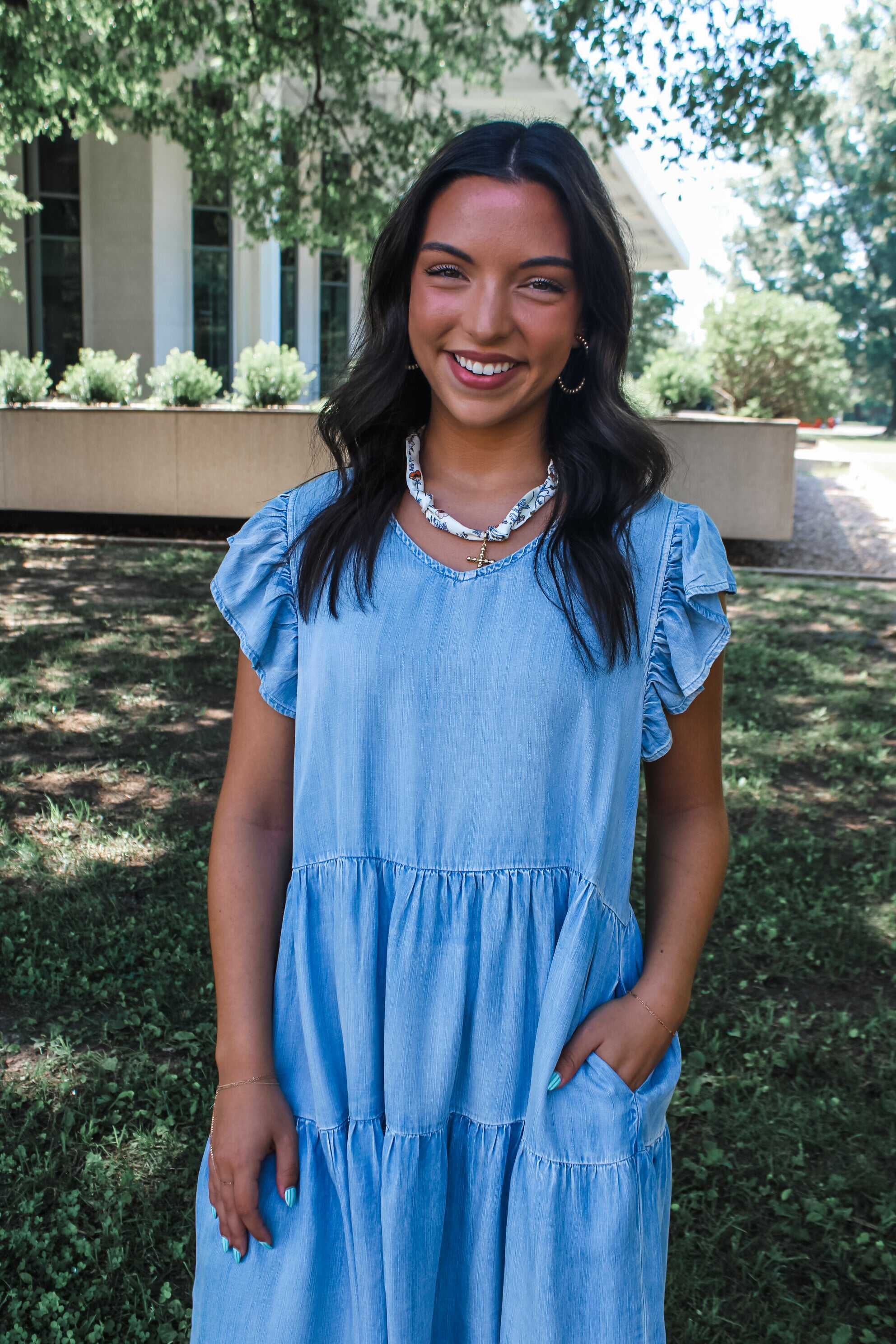 Lovely As Ever Denim Dress