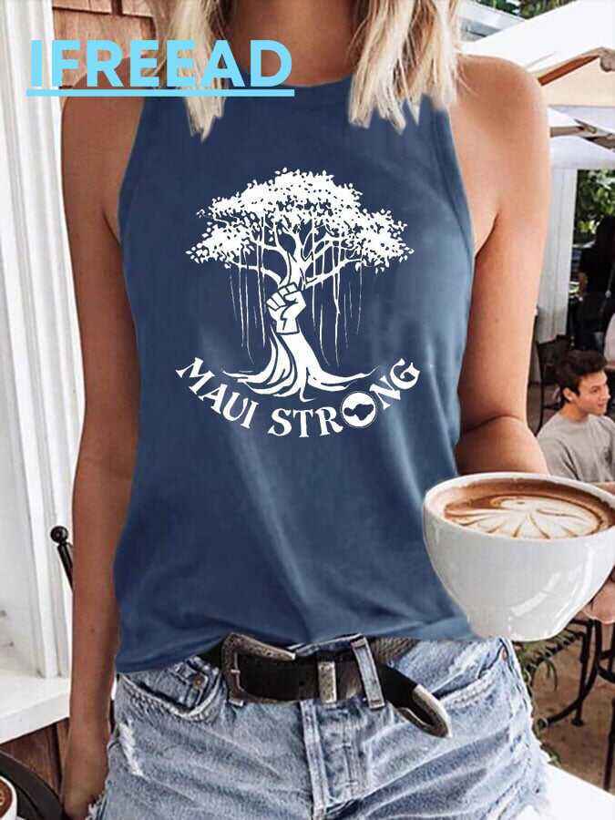 Women's Maui Strong Print Sleeveless Tank Top