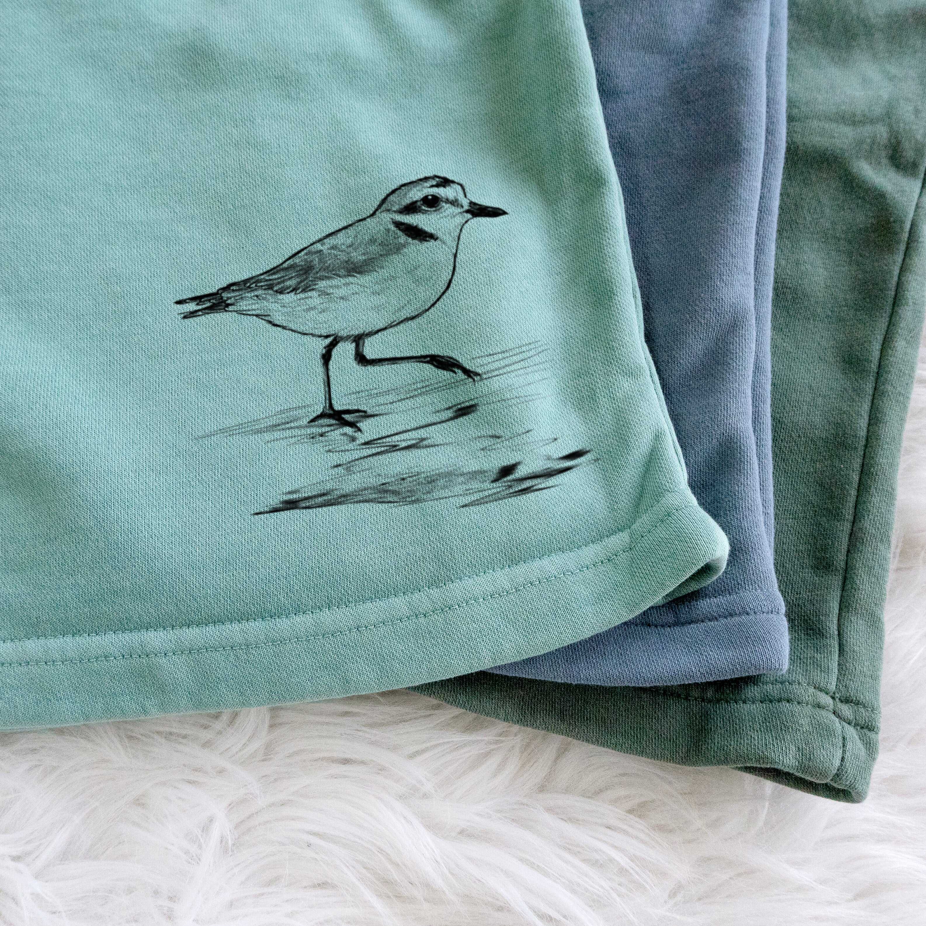 Western Snowy Plover - Charadrius nivosus nivosus - Unisex Pigment Dyed Shorts
