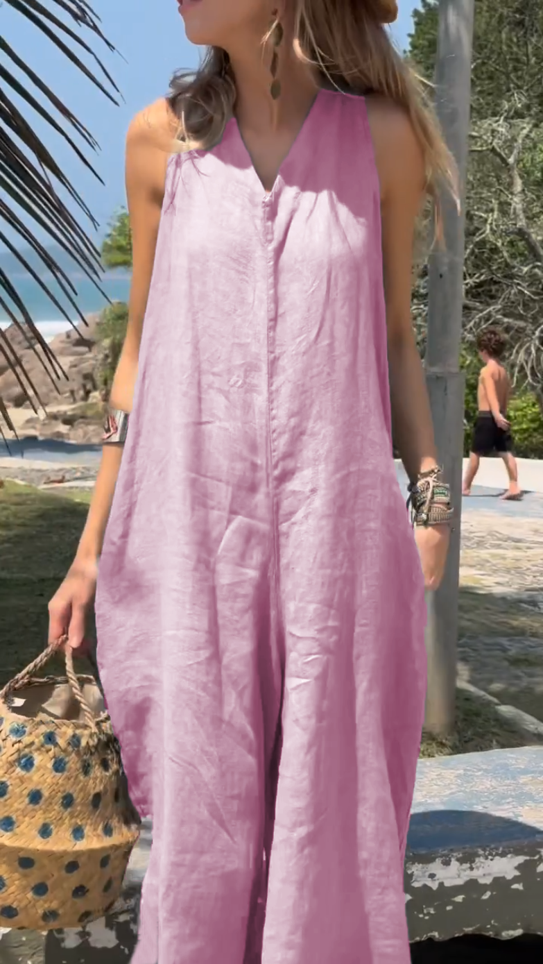 SUMMER Comfortable casual cotton and linen jumpsuit （BUY 2 GET FREE SHIPPING)