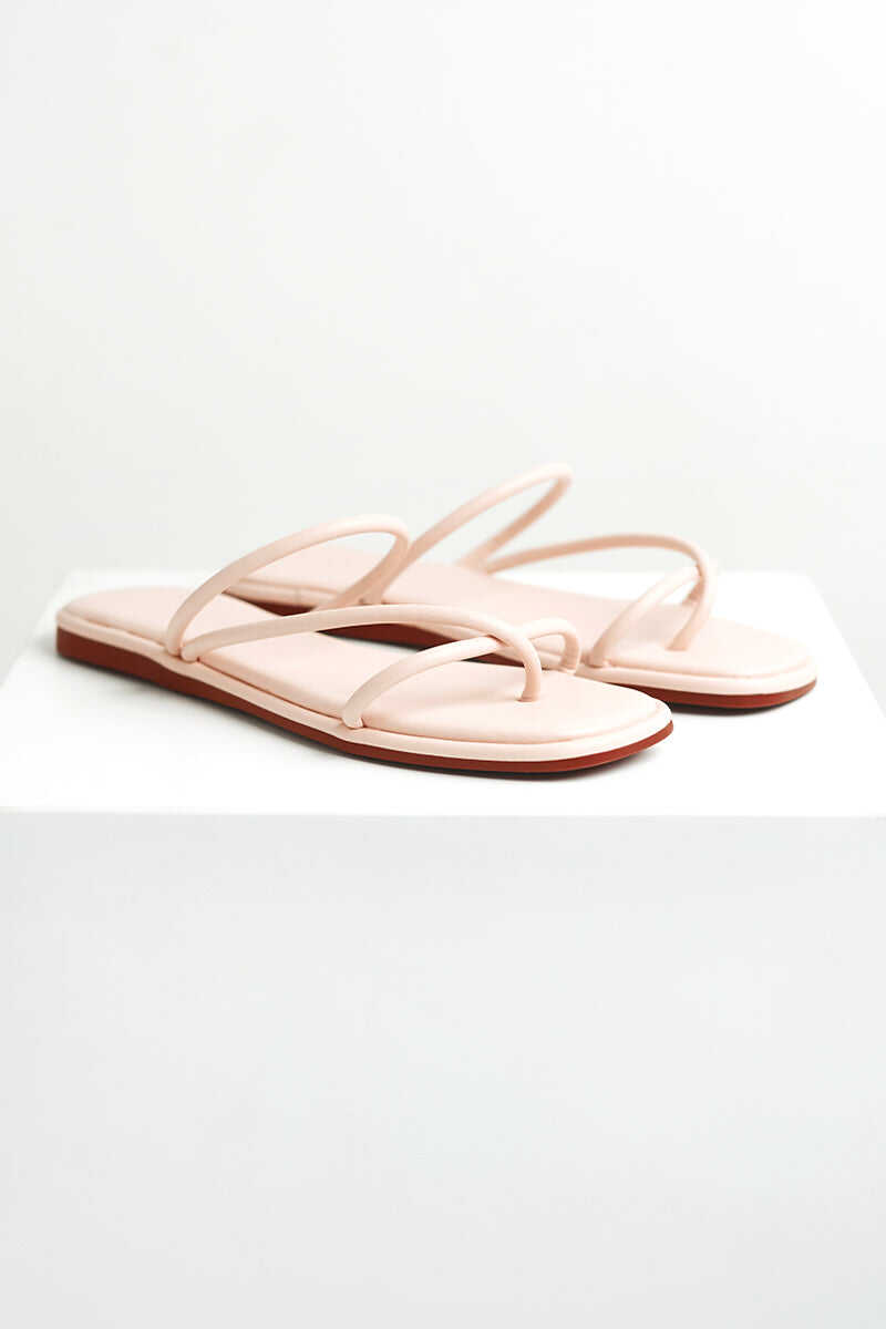 Strappy Sliders in Cream