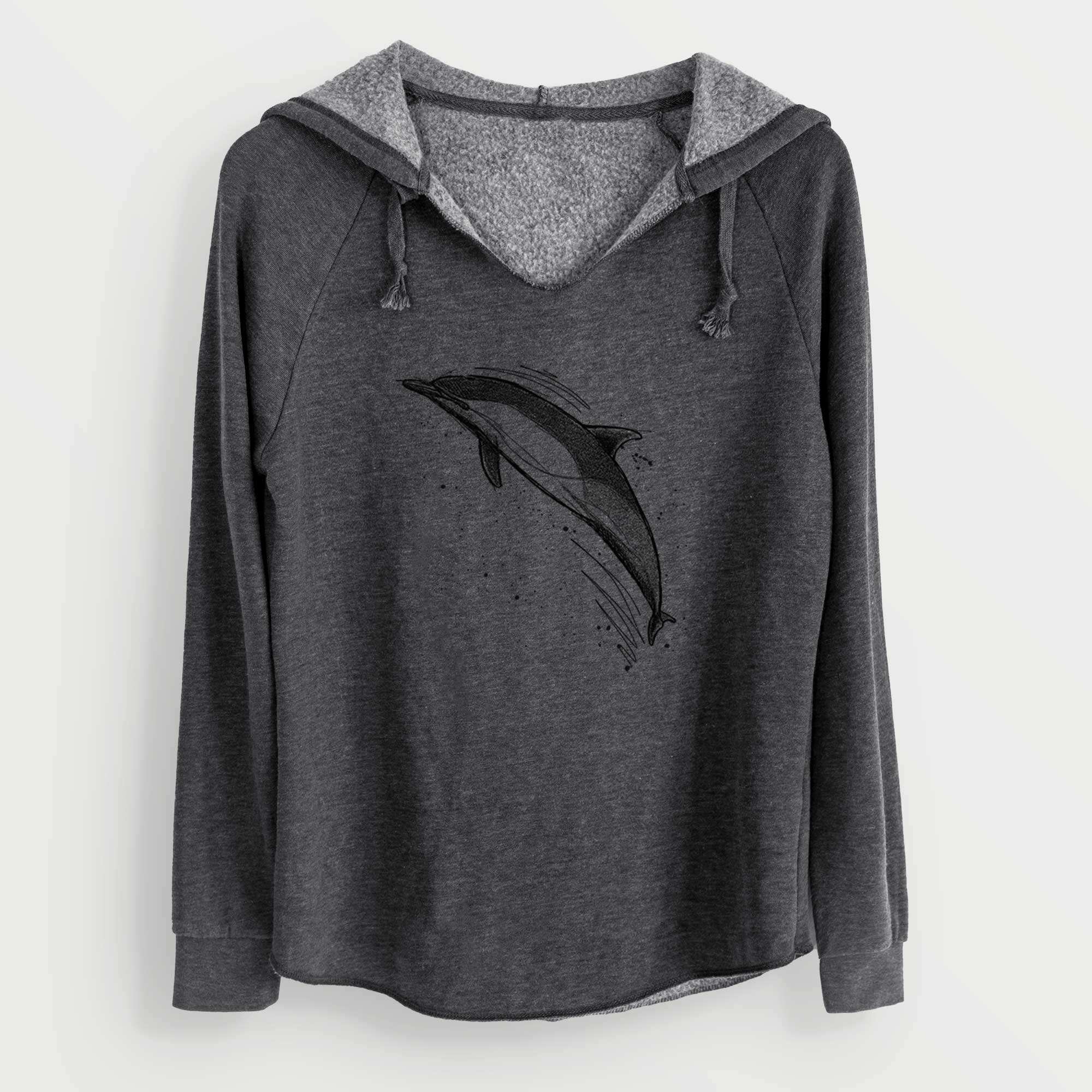 Short-Beaked Common Dolphin - Delphinus delphis - Cali Wave Hooded Sweatshirt