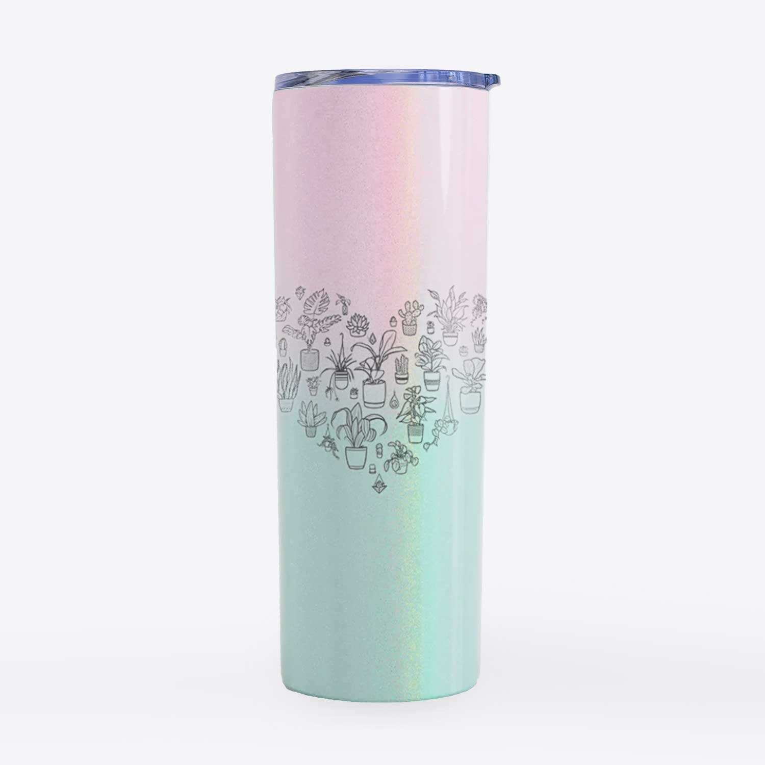 Heart Full of House Plants - 20oz Skinny Tumbler