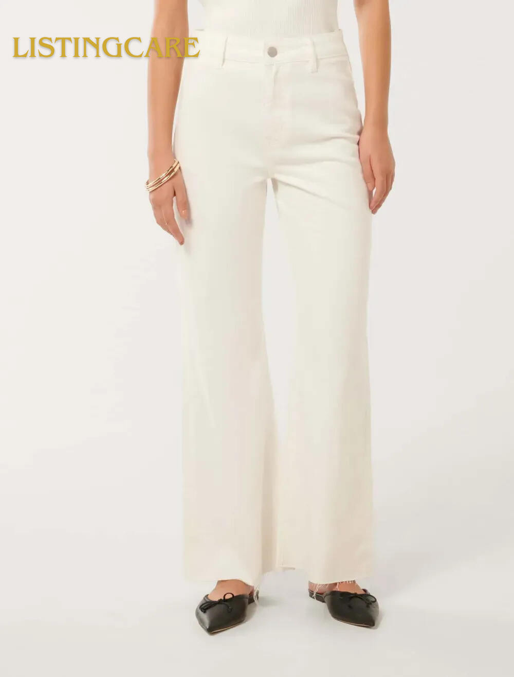 Cropped Wide-Leg Jeans