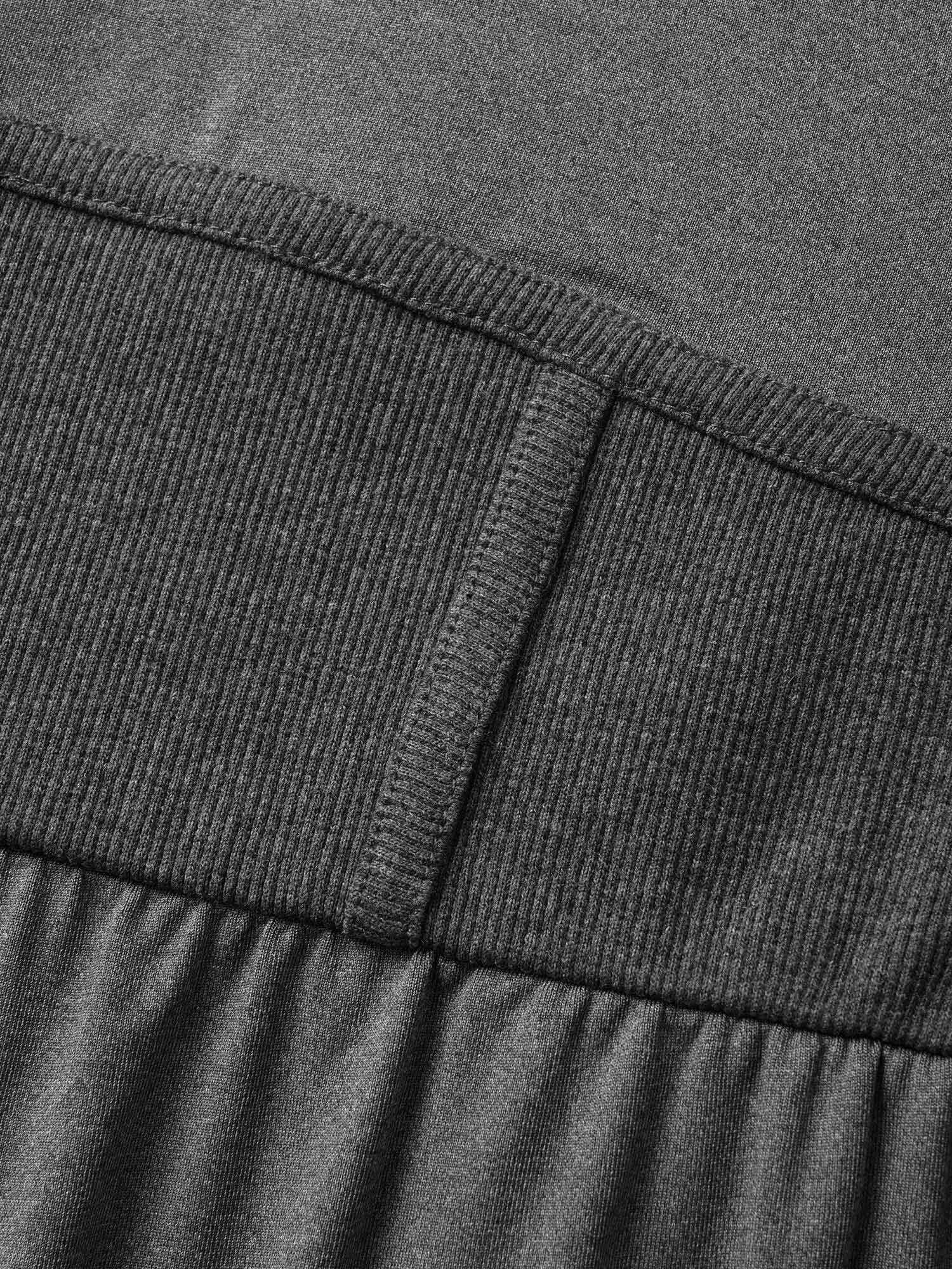 Rib Knit Patchwork Wide Leg Jumpsuit
