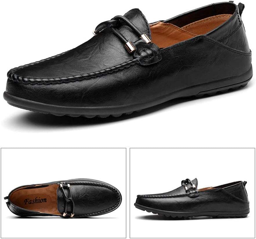 Men's Genuine Leather Casual Business Slip On Loafer