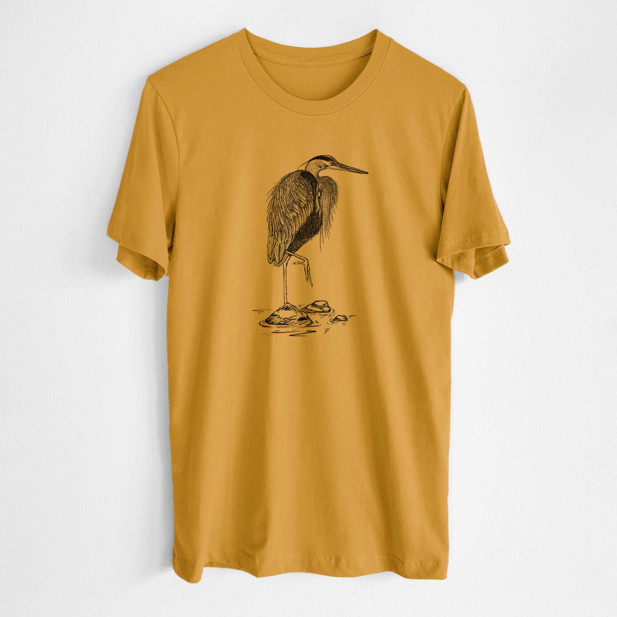 Ardea herodias - Great Blue Heron - Lightweight 100% Cotton Unisex Crewneck
