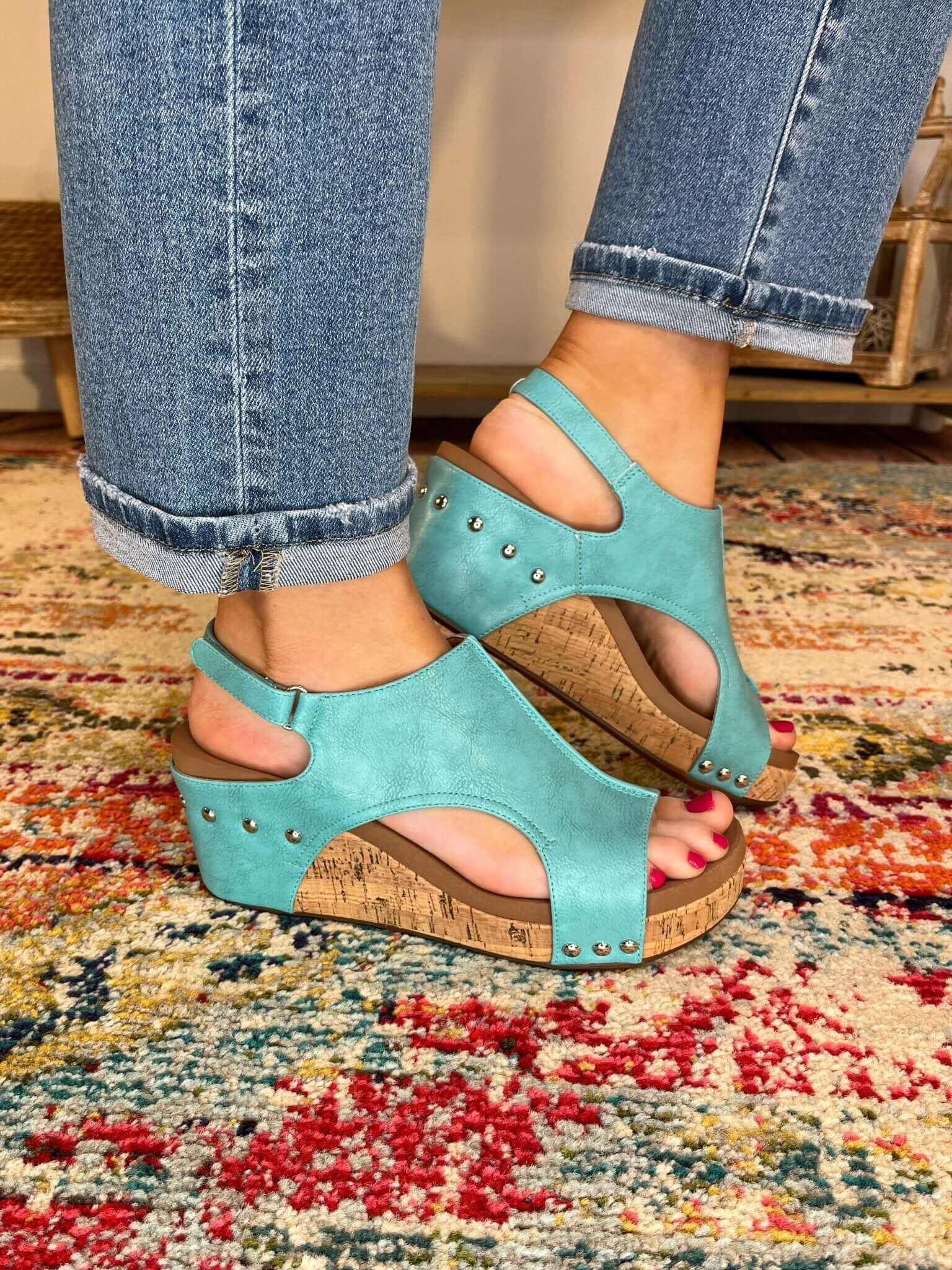 Corky's Footwear Carley Wedge Sandal - Teal