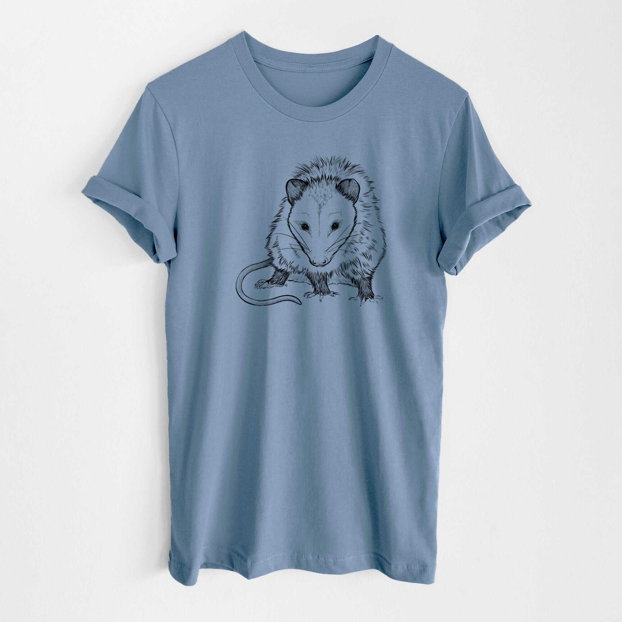 Virginia Opossum - Didelphis virginiana - Lightweight 100% Cotton Unisex Crewneck