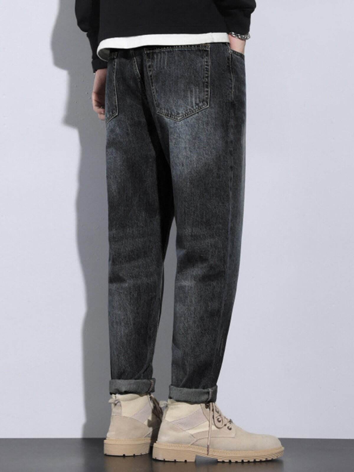 M's Vintage Casual Taper Loose Fit Jeans