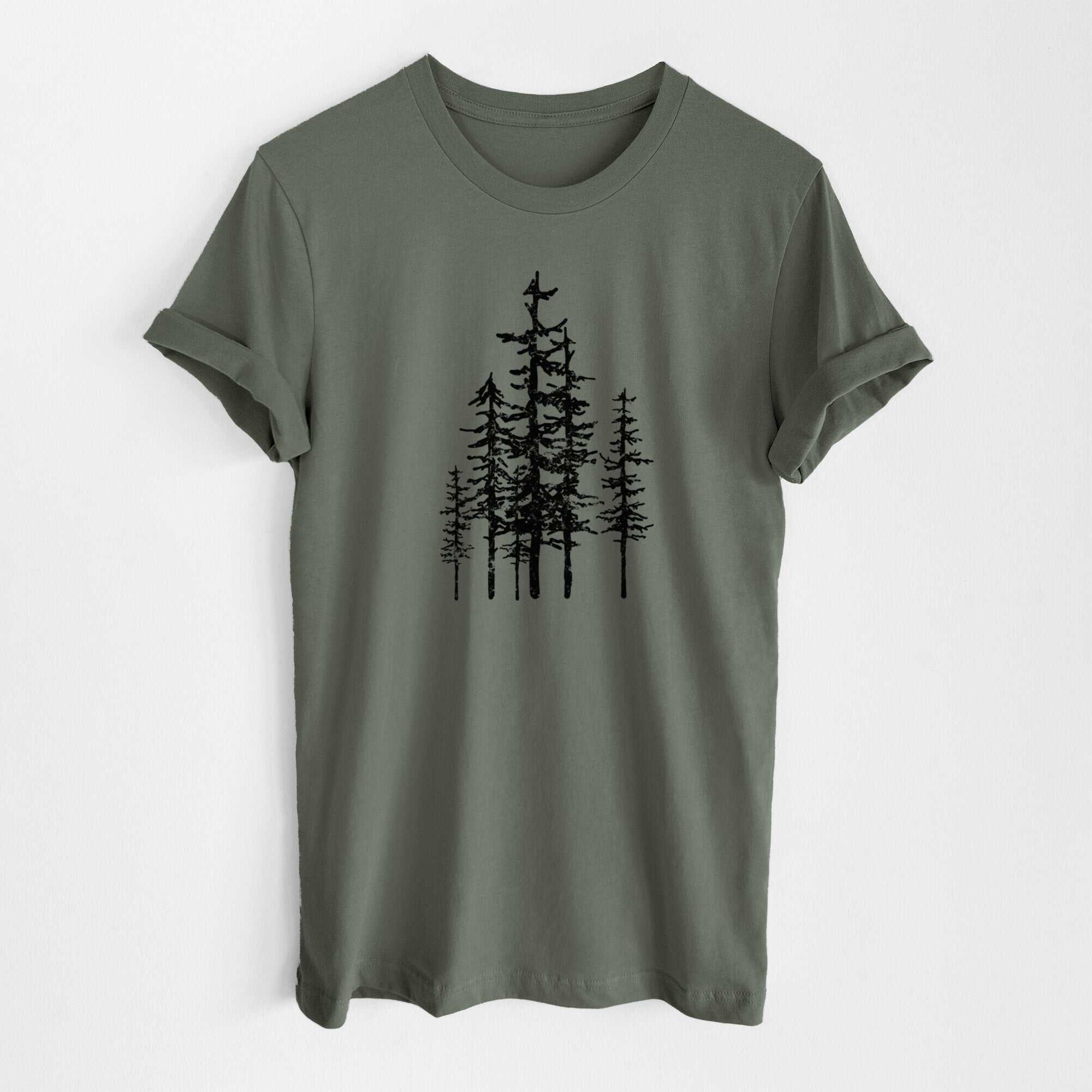 Evergreen Trees - Lightweight 100% Cotton Unisex Crewneck