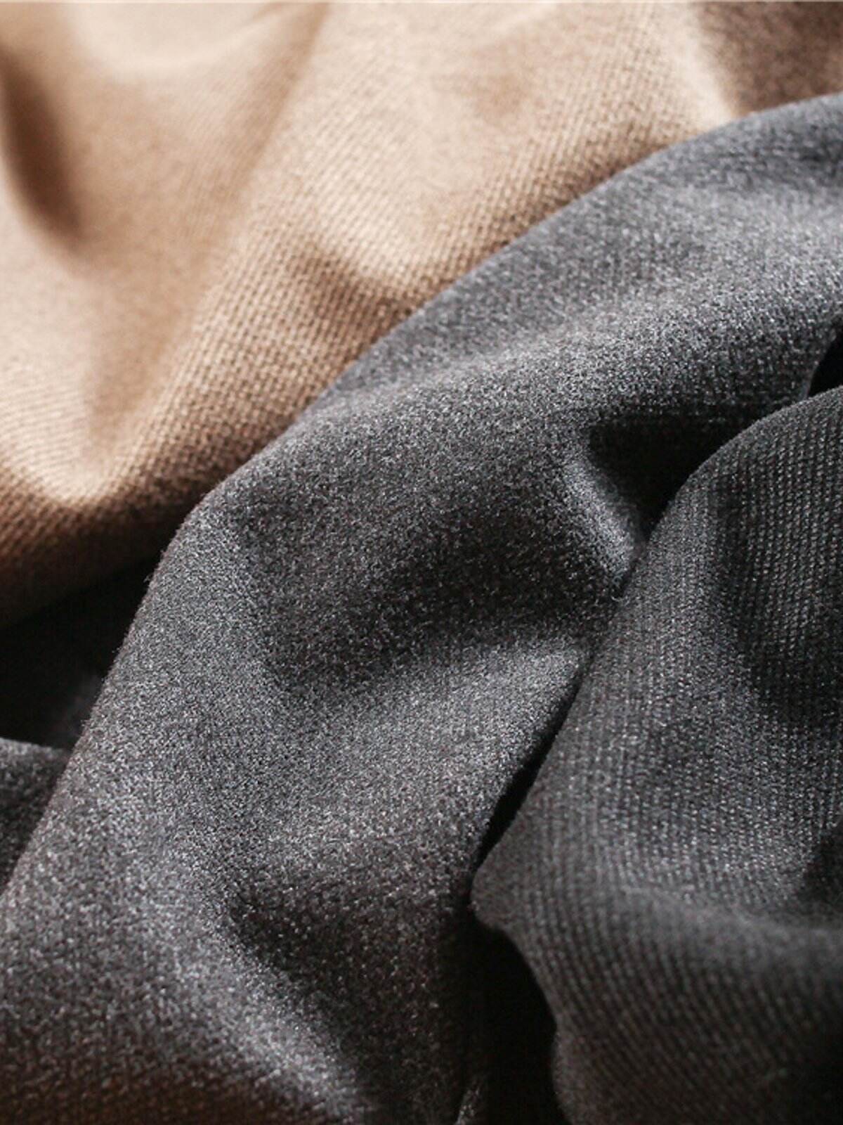 Double-Brushed Buttoned Waist Suit Pants