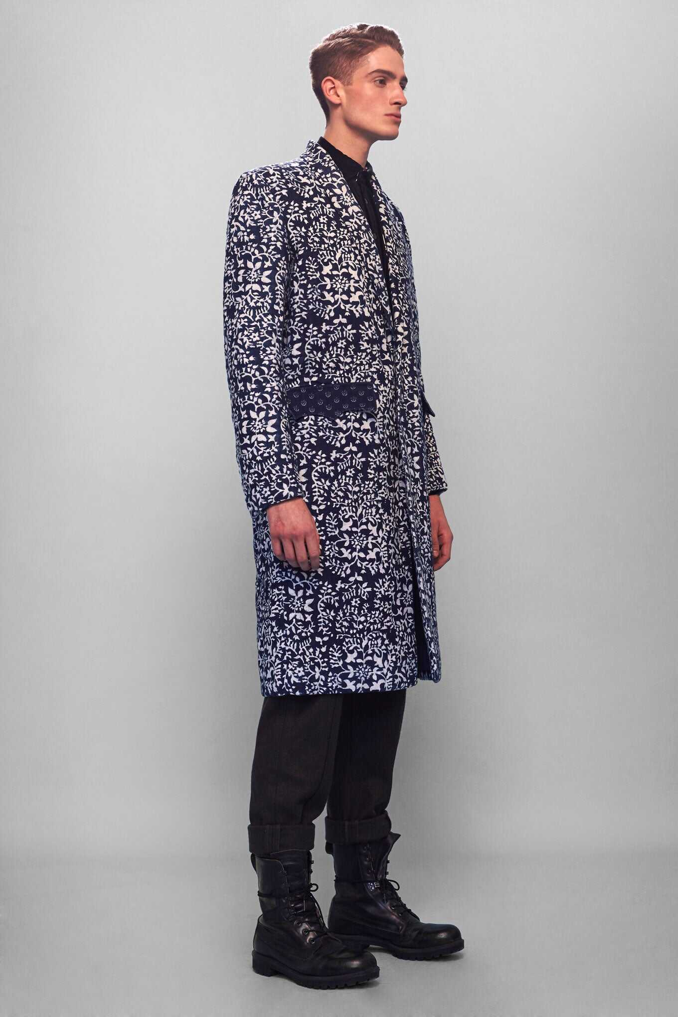 TOPOL coat - Indigo print