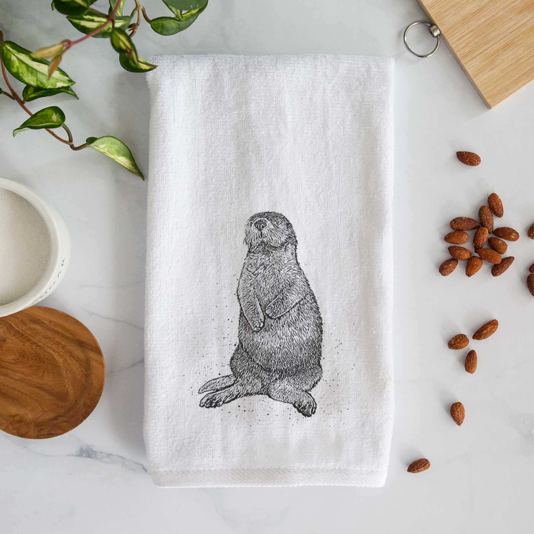 Enhydra lutris - California Sea Otter Premium Decorative Hand Towel