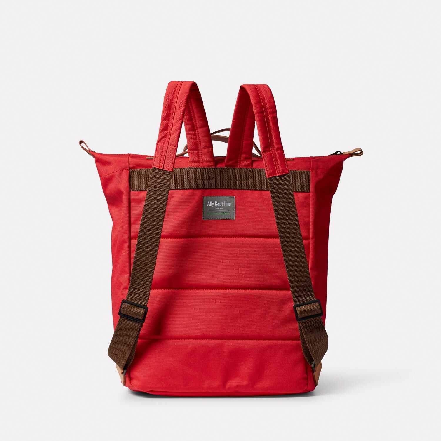 Hoy Travel Cycle Recycled Backpack in Crimson