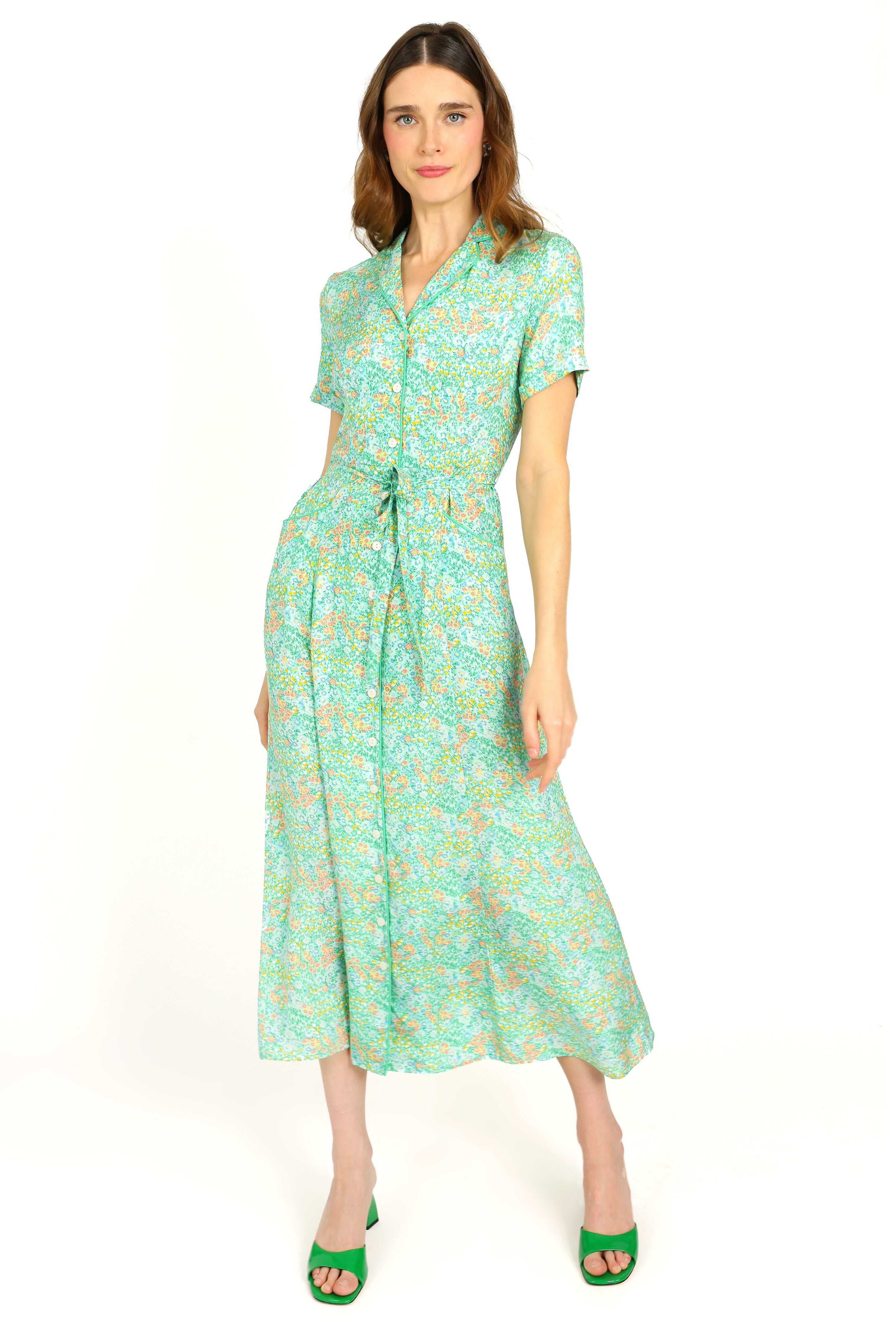 Silk Long Maria Dress