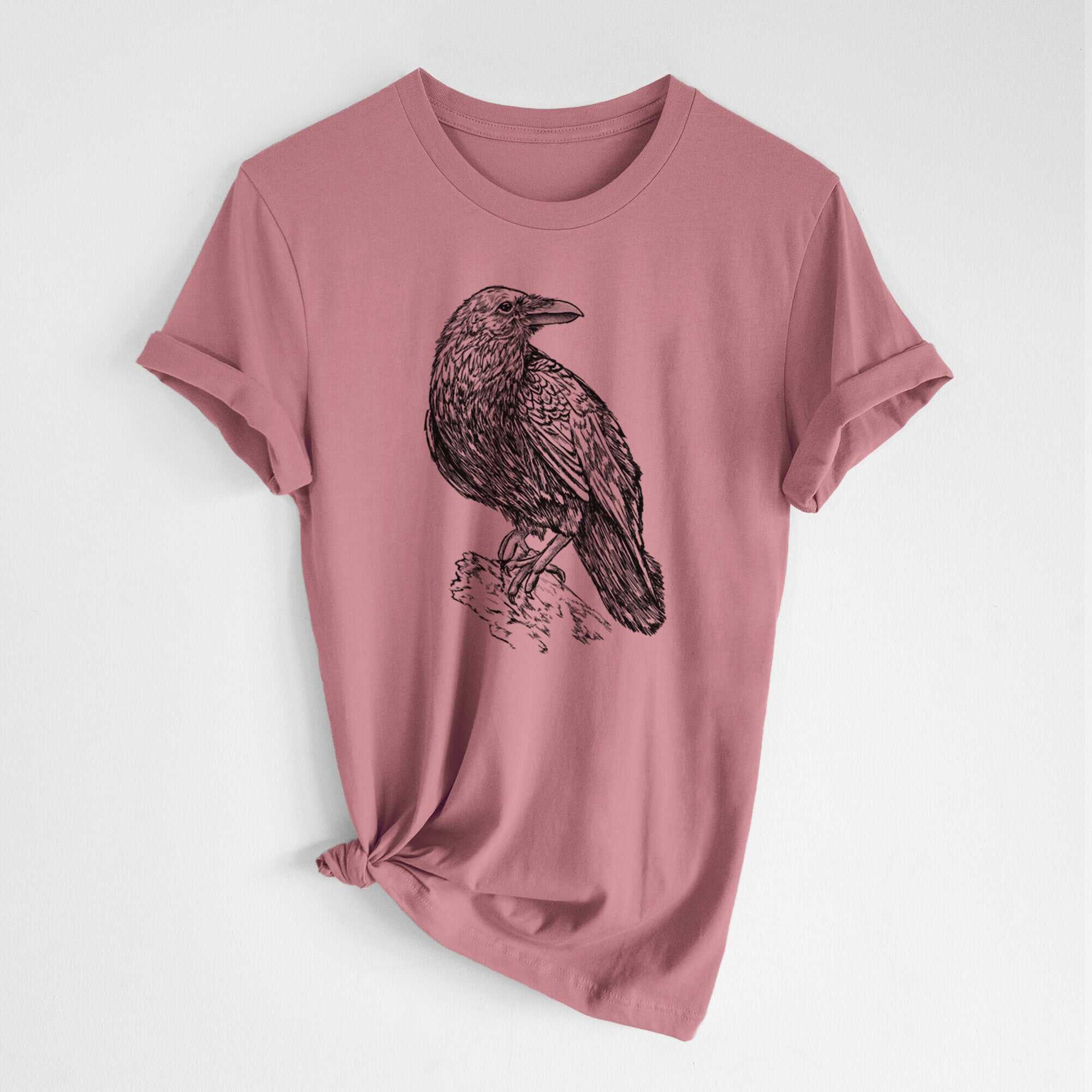 Corvus corax - Common Raven - Lightweight 100% Cotton Unisex Crewneck