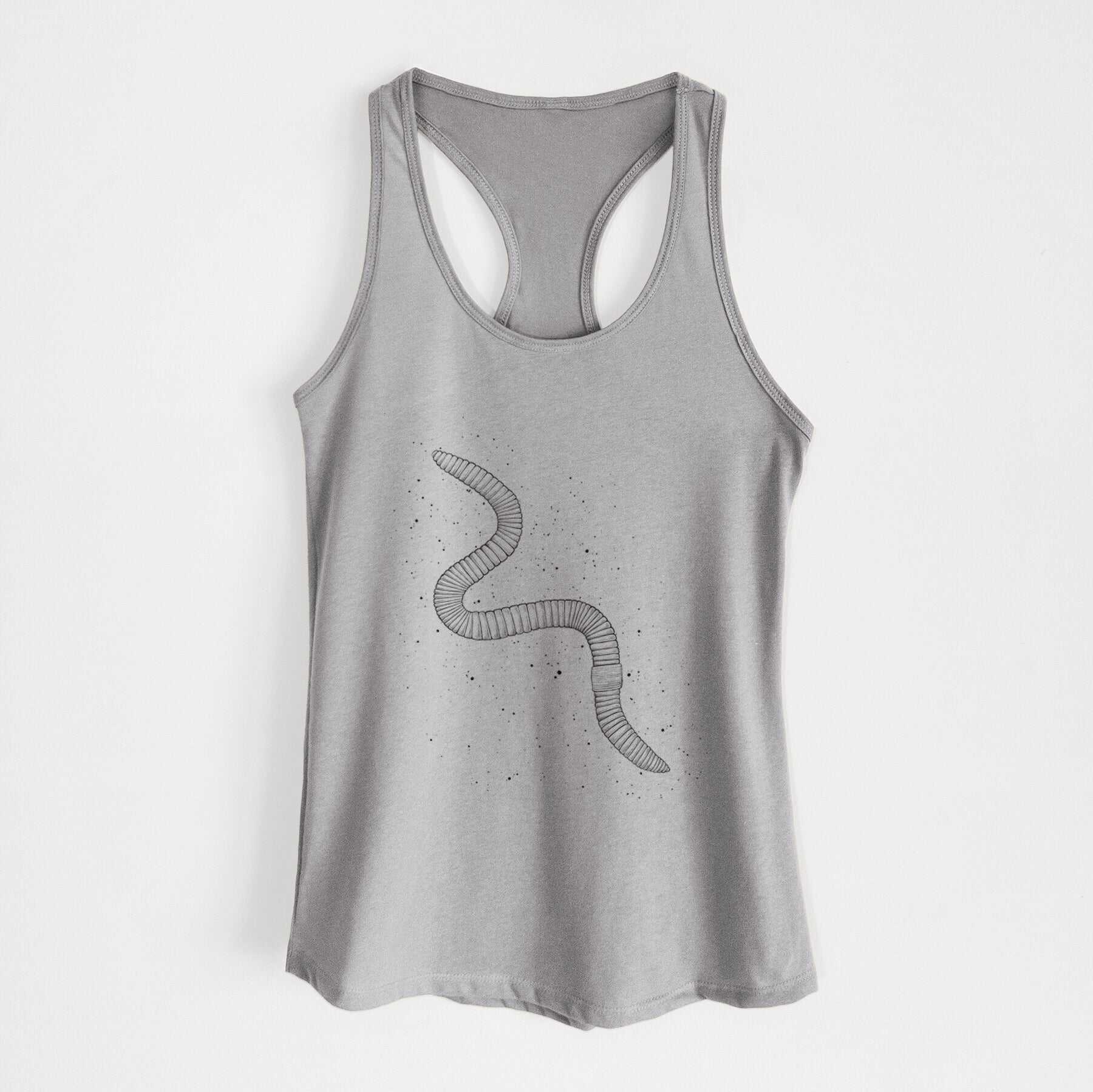 Common Earthworm - Nightcrawler - Lumbricus terrestris - Women's Racerback Tanktop