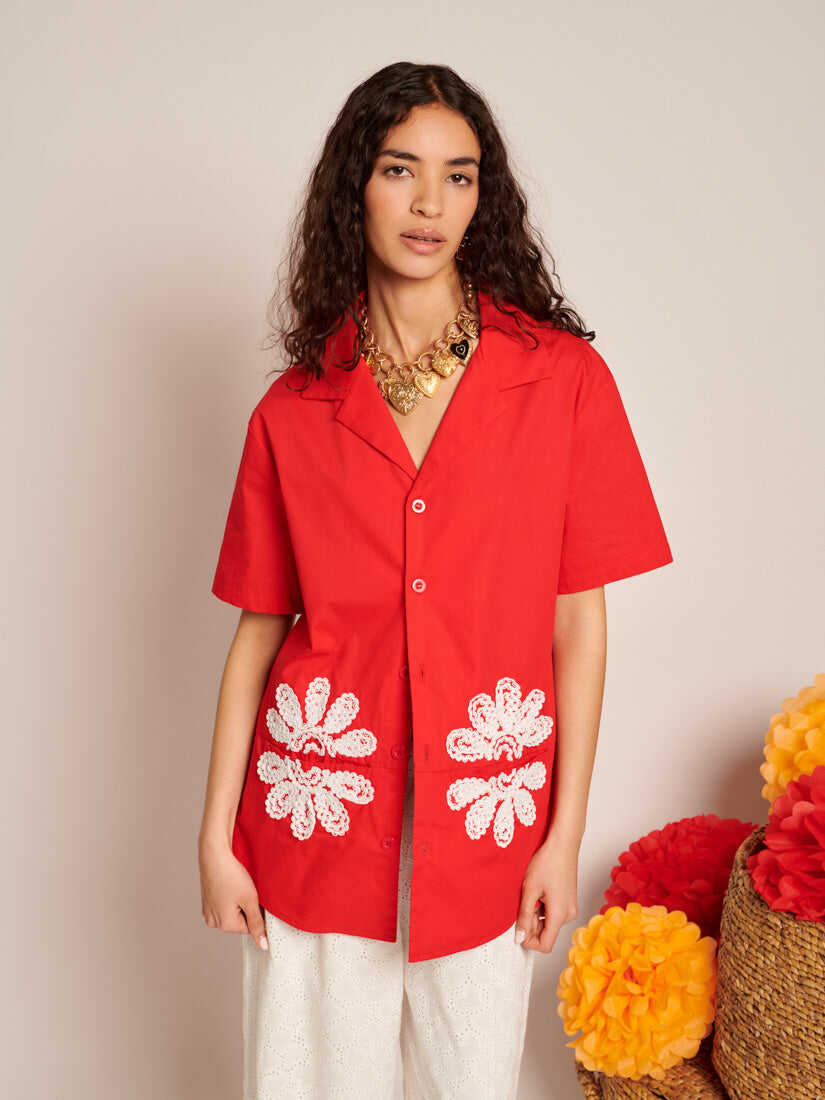 Rosario Trimmed Pockets Shirt