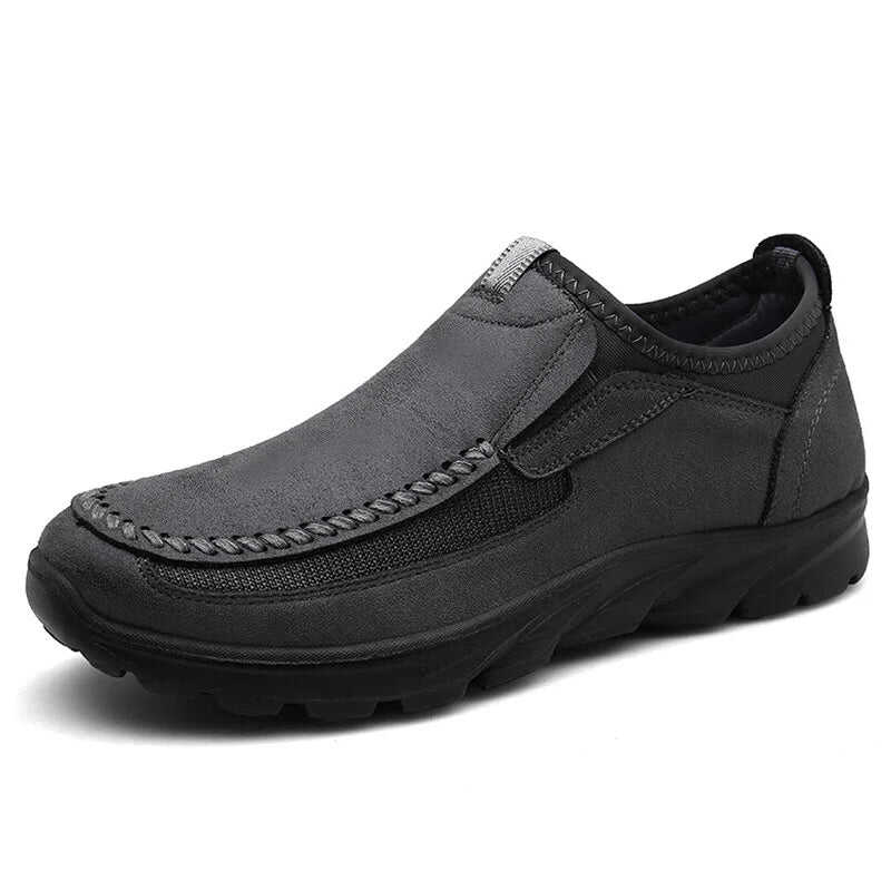 Men's Orthopedic Shoes for Plantar Fasciitis, Arch Support Genuine Leather Loafers for Foot and Heel Pain Relief