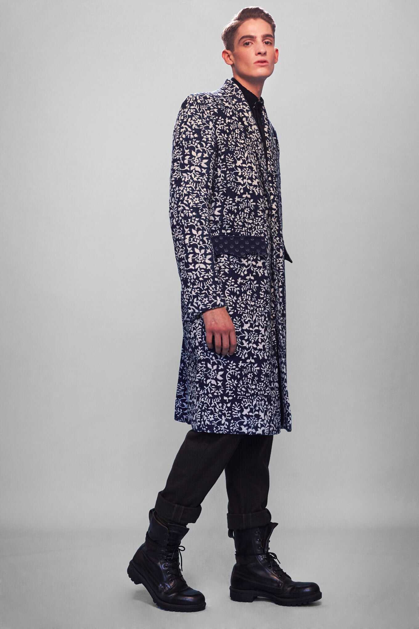 TOPOL coat - Indigo print