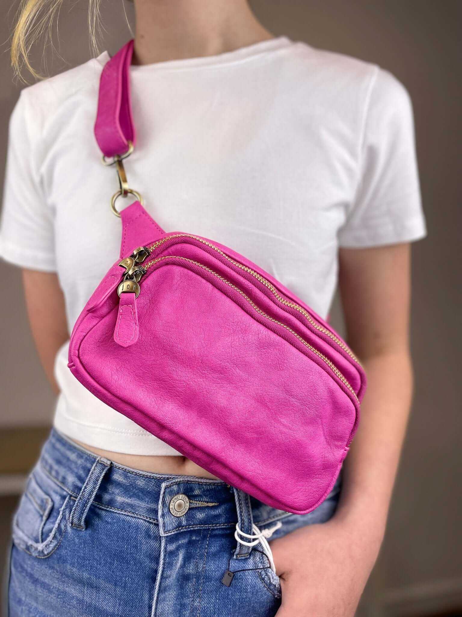 Kylie Double Zip Sling Belt Bag