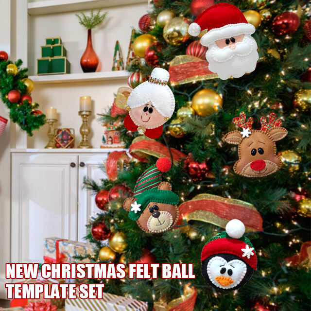 New Christmas Felt Ball Template Set- With Instructions