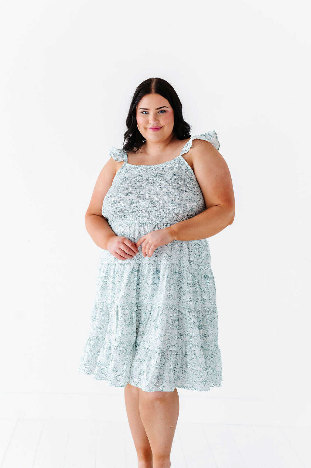 Quincy Ruffle Strap Dress - Size 1X and 2X Left