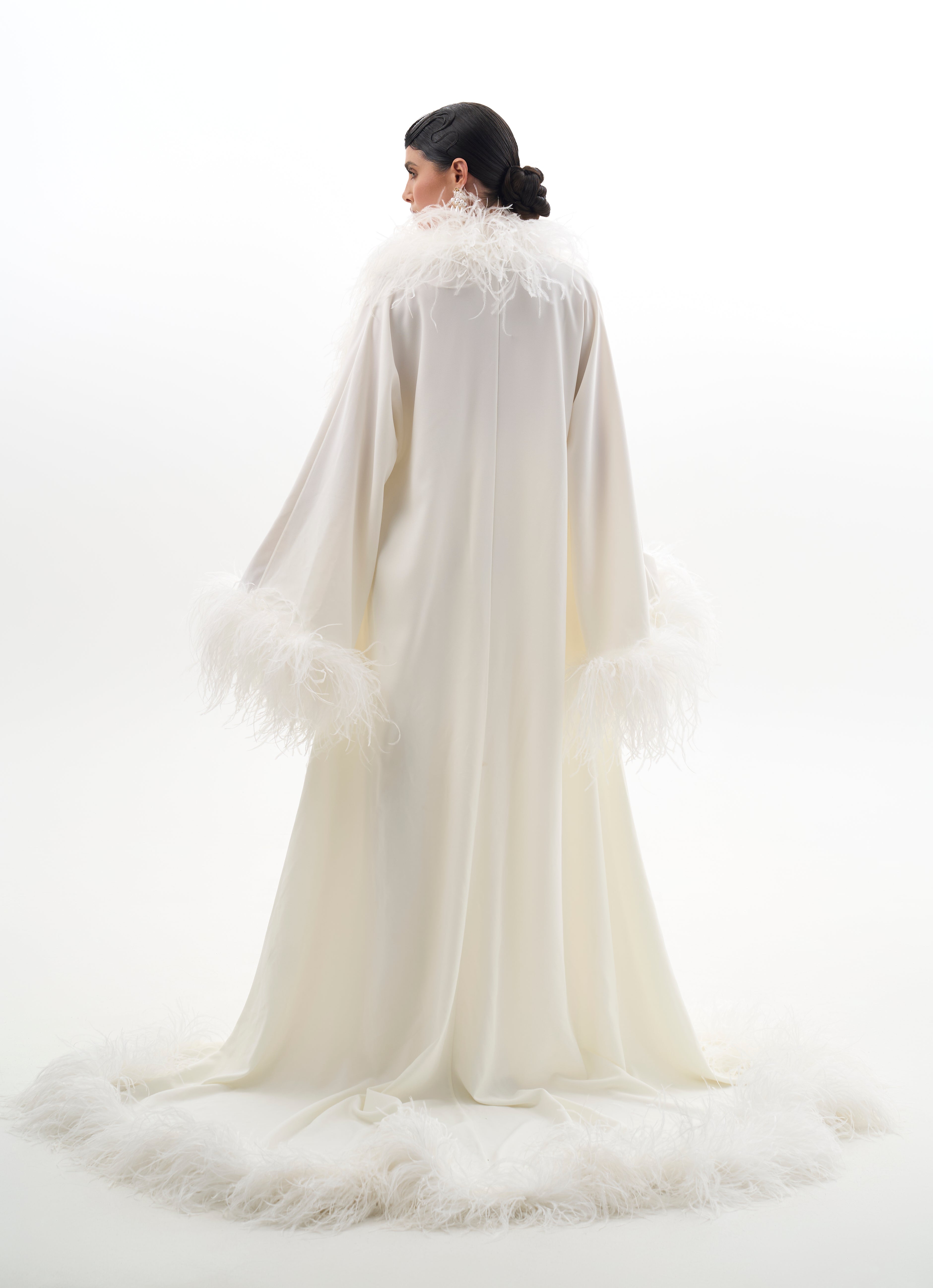Charlize Kaftan - Ivory (with train)