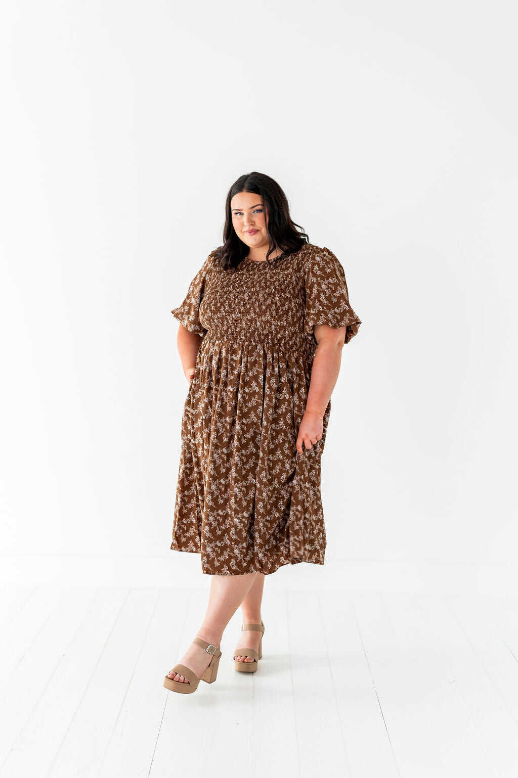Mallory Smocked Dress - Size Small, 2X, & 3X Left