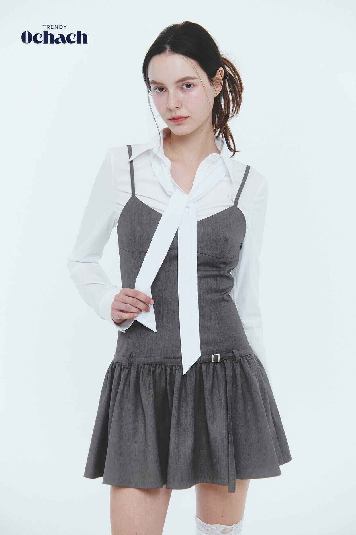 PAIN OR PLEASURE BIANCA DRESS MELANGE BROWN