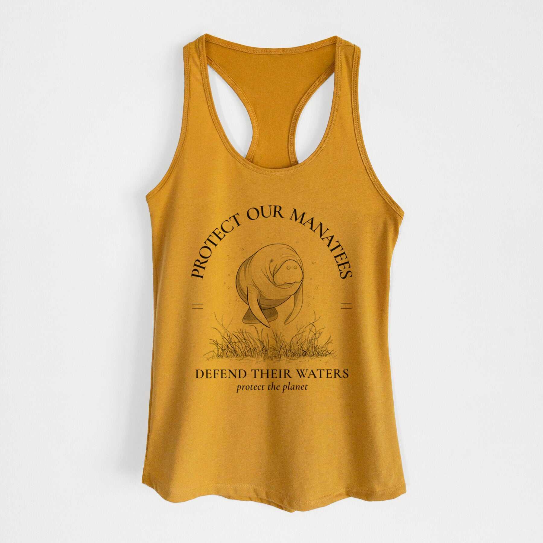 Protect The Manatees - Defend Their Waters - Women's Racerback Tanktop