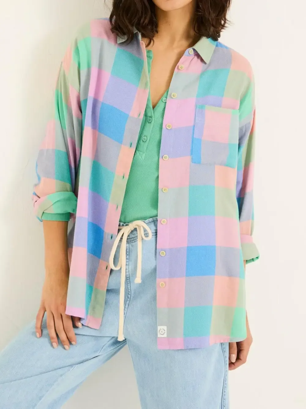 Multi 100% Cotton Check Shirt