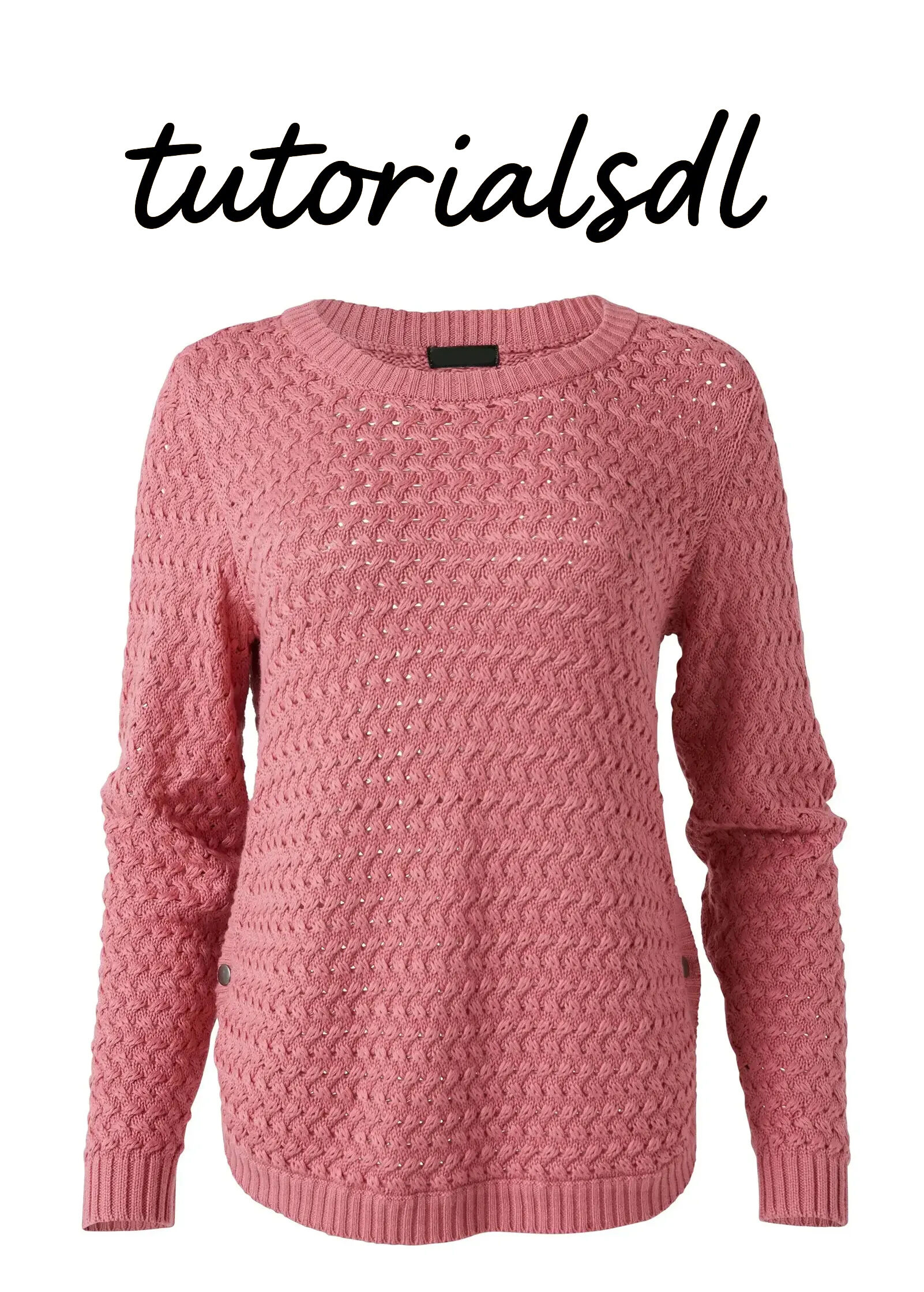Button Detail Sweater - Pink