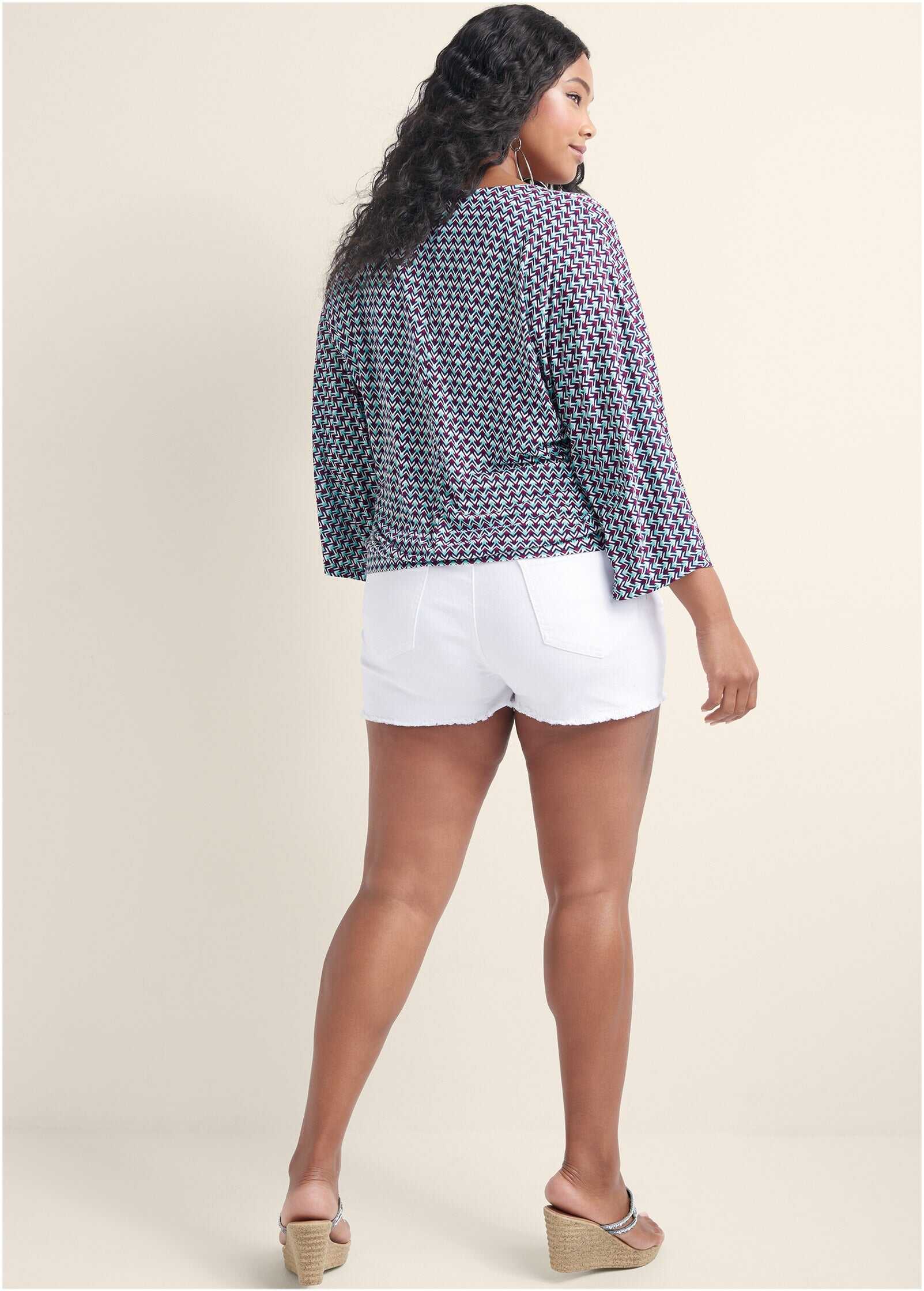 Banded Hem Top - Turquoise