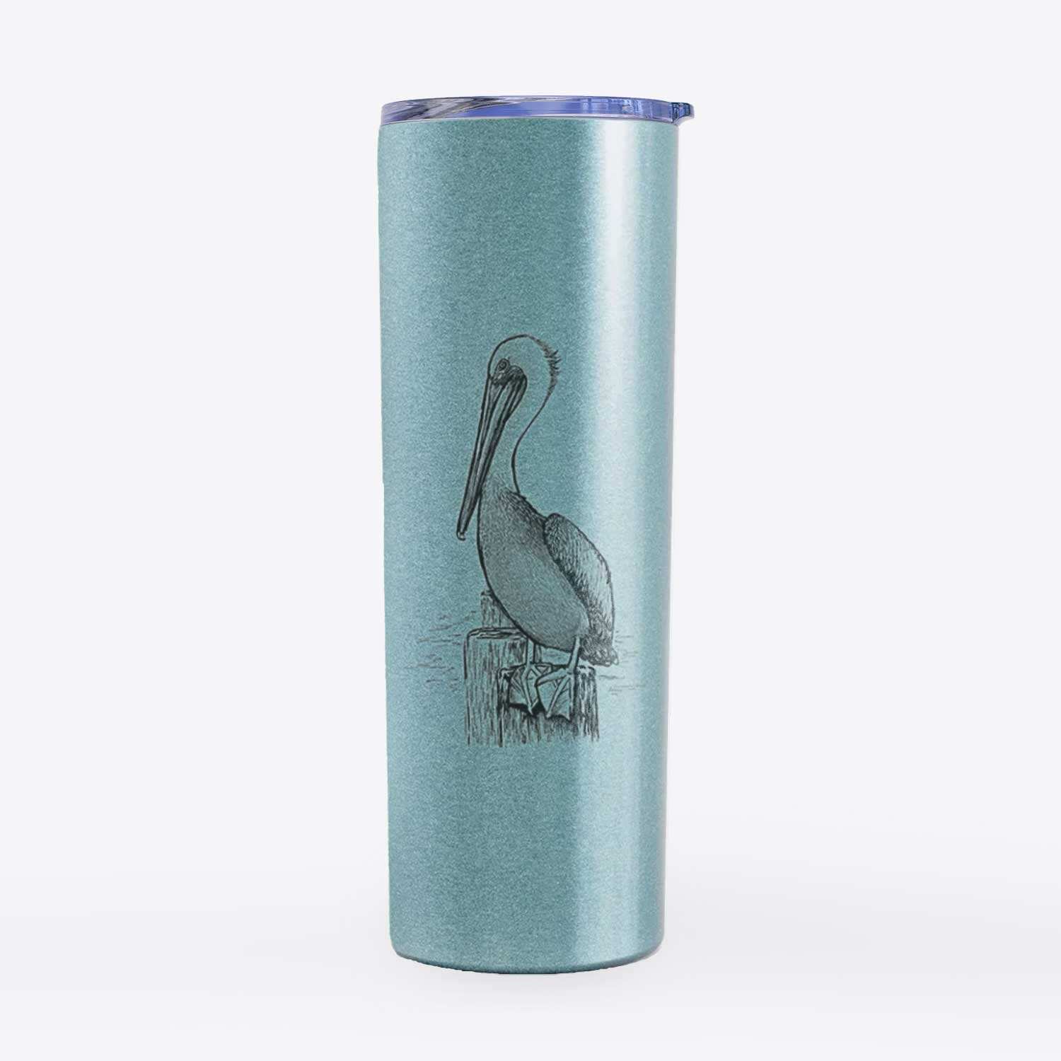 Pelecanus occidentalis - Brown Pelican - 20oz Skinny Tumbler