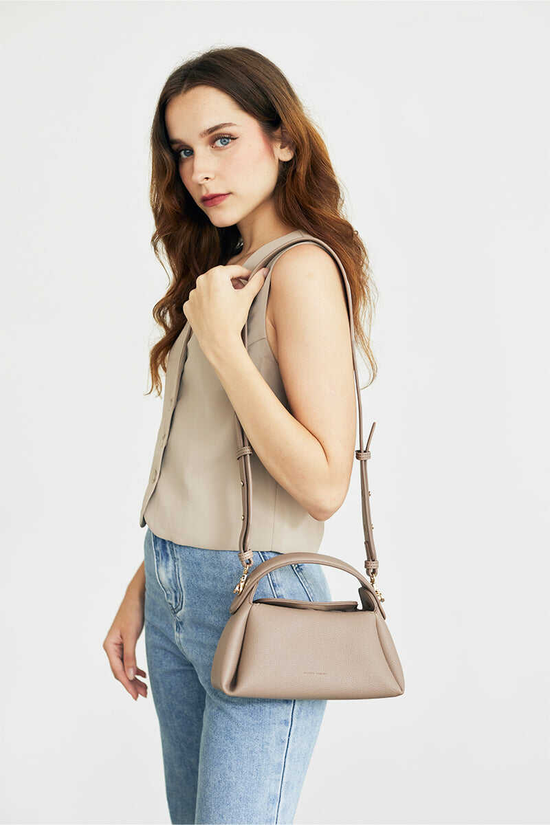 Milan Top-handle Bag in Taupe